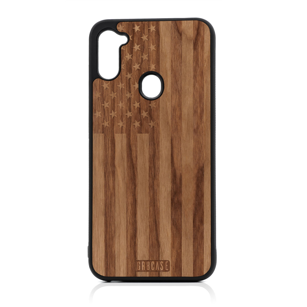 USA Flag Design Wood Case For Samsung Galaxy A11