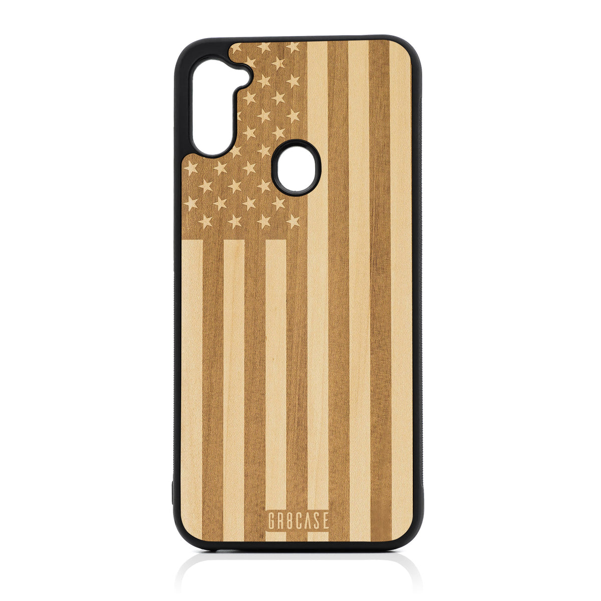 USA Flag Design Wood Case For Samsung Galaxy A11