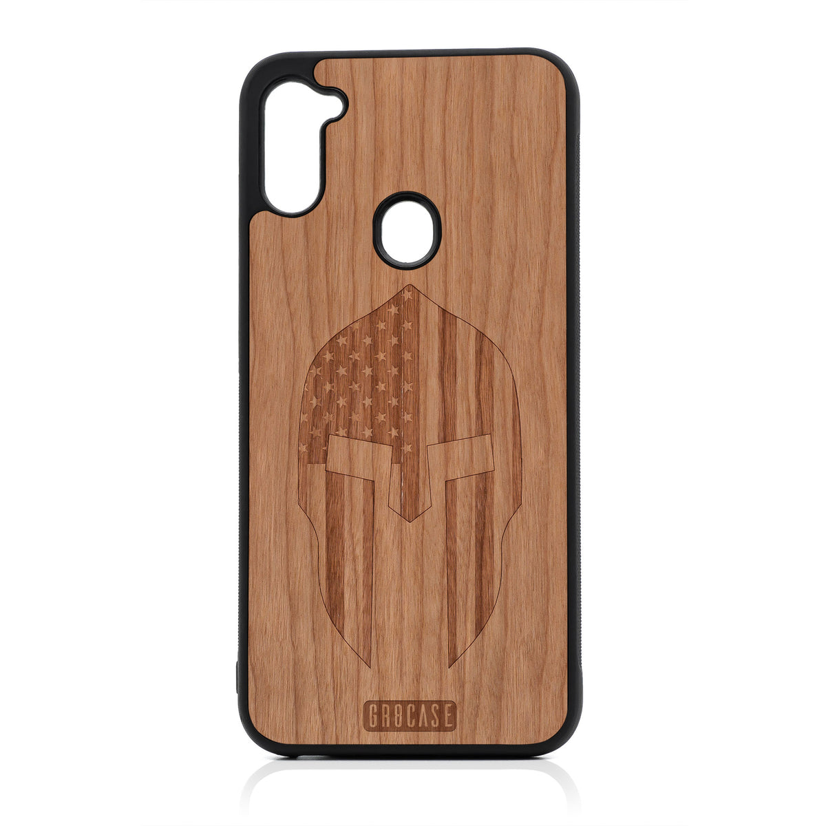 USA Spartan Helmet Design Wood Case For Samsung Galaxy A11