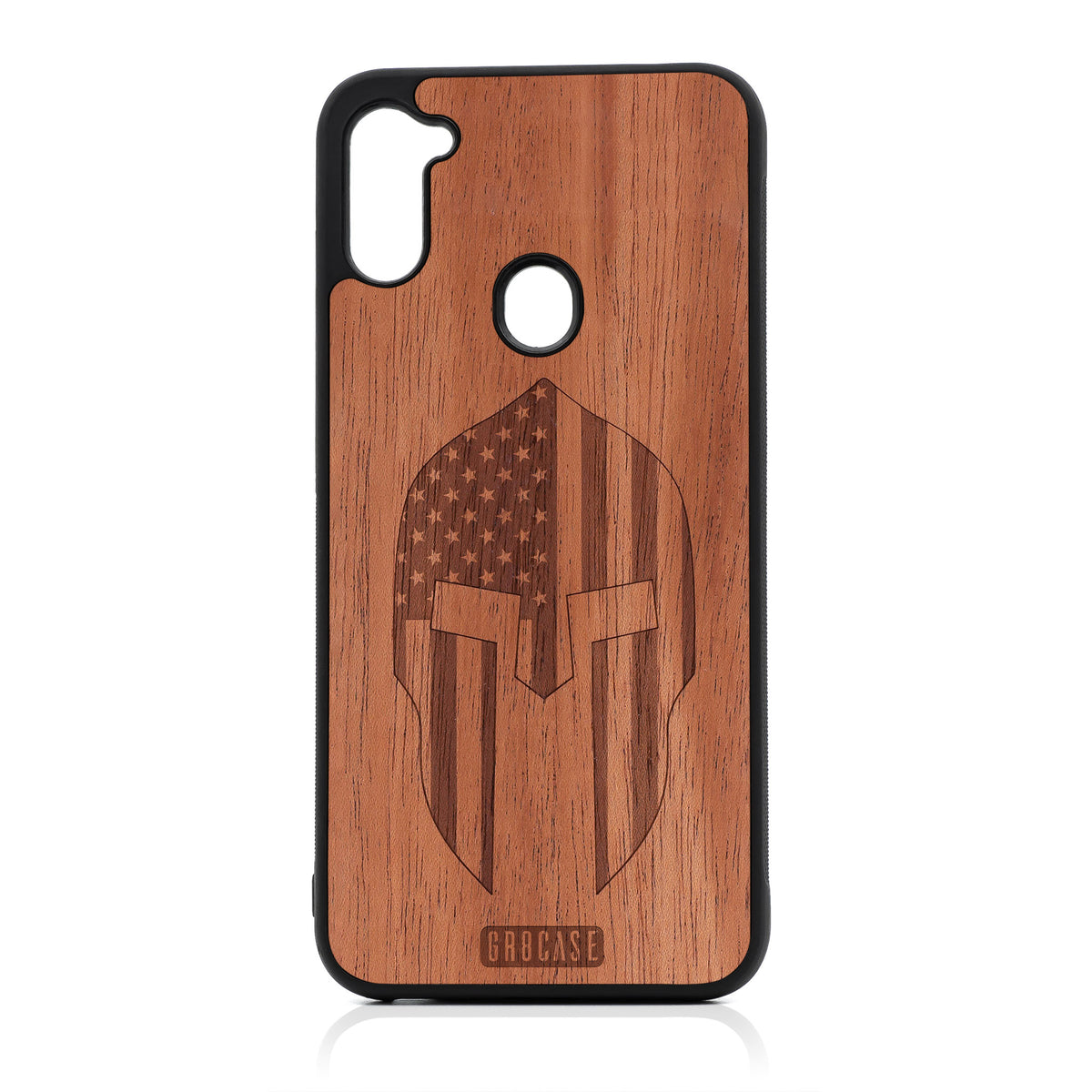 USA Spartan Helmet Design Wood Case For Samsung Galaxy A11