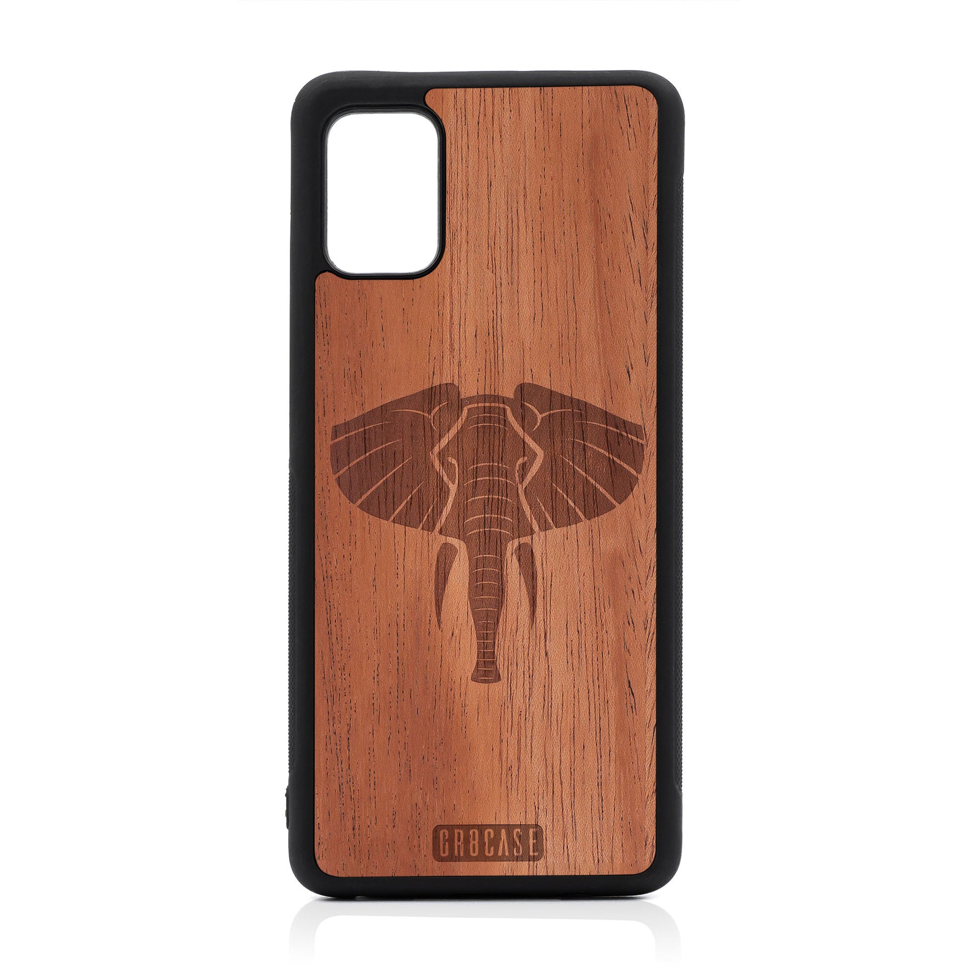 Elephant Design Wood Case For Samsung Galaxy A51