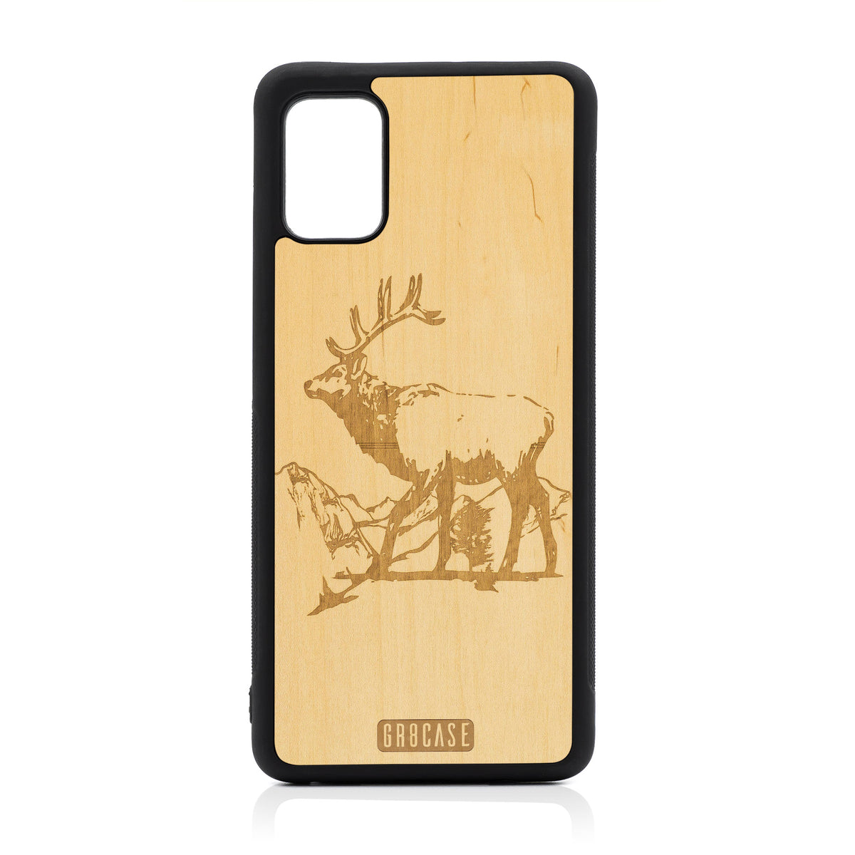 Elk Design Wood Case For Samsung Galaxy A51-5G
