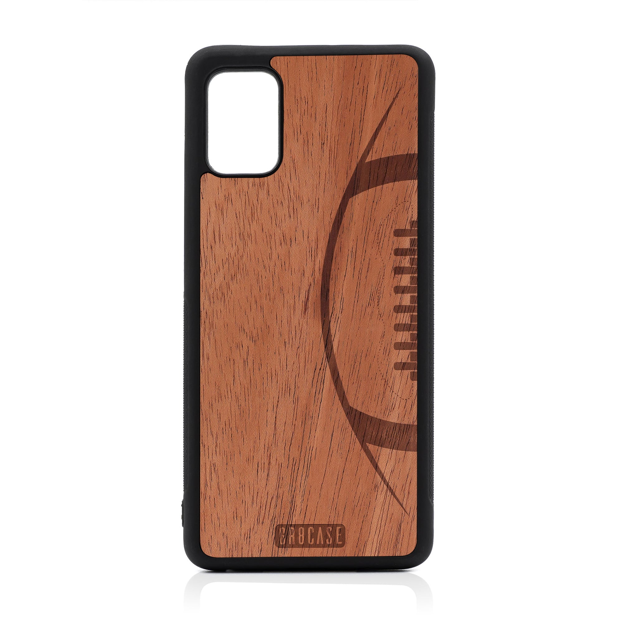 Football Design Wood Case For Samsung Galaxy A51