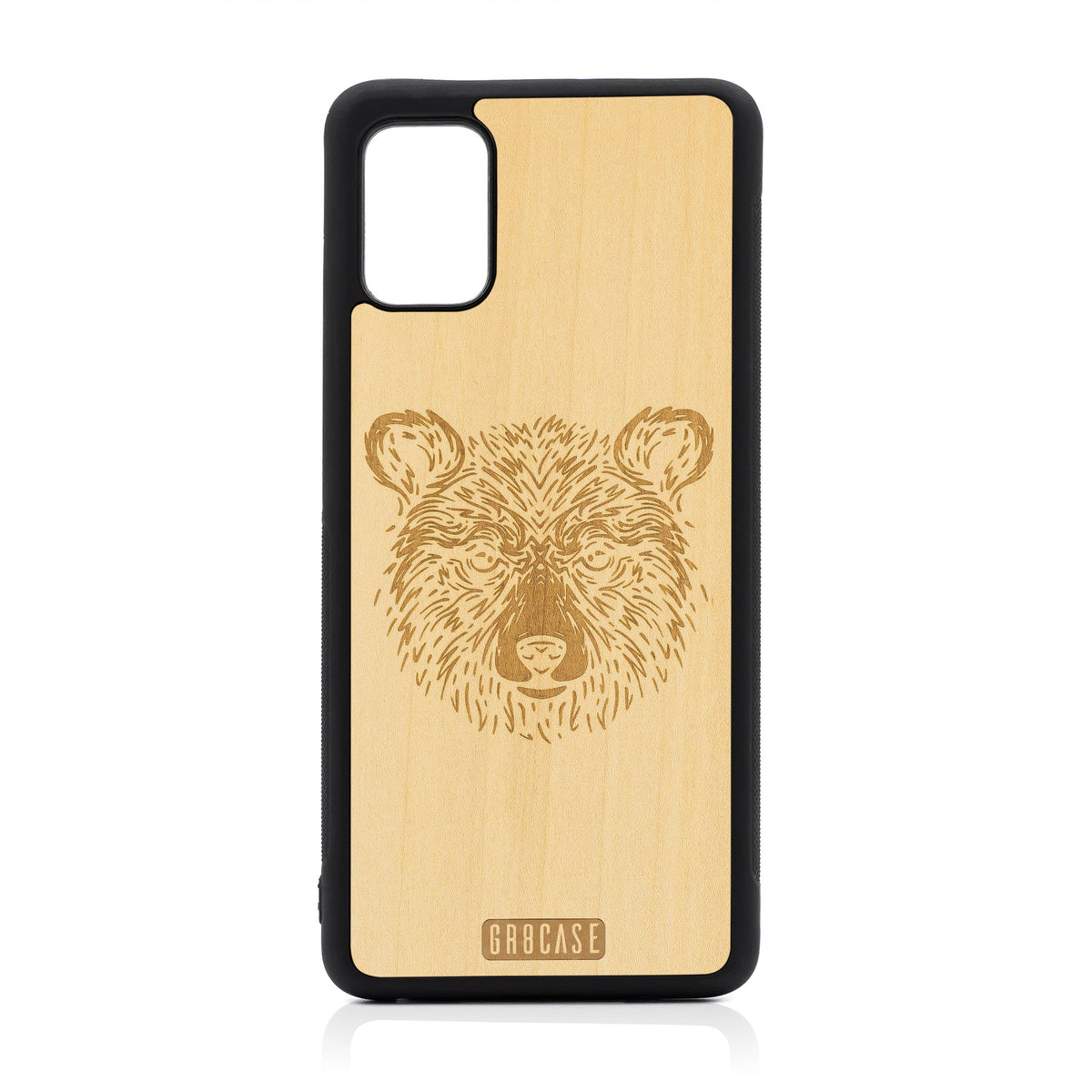 Furry Bear Design Wood Case For Samsung Galaxy A51