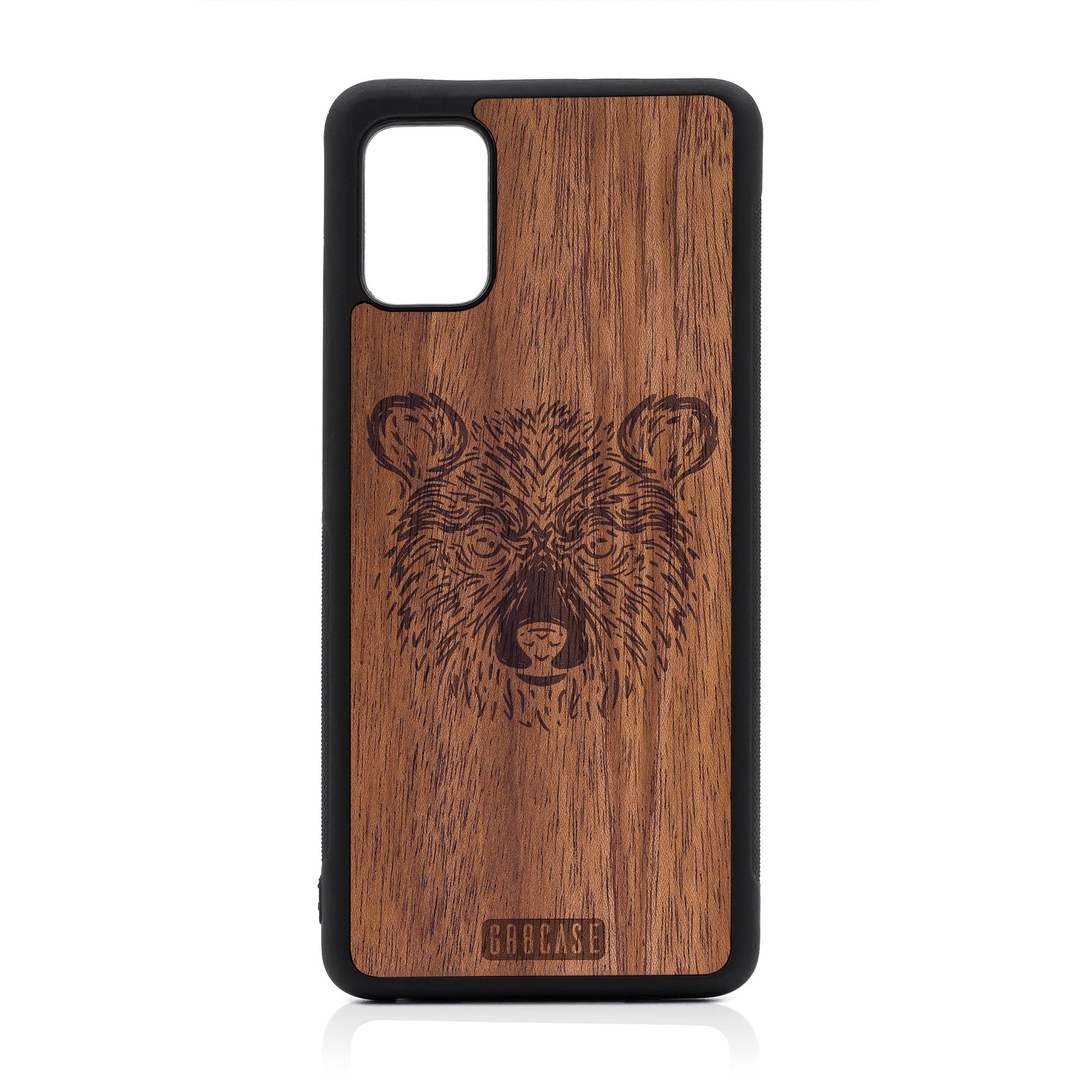 Furry Bear Design Wood Case For Samsung Galaxy A51-5G