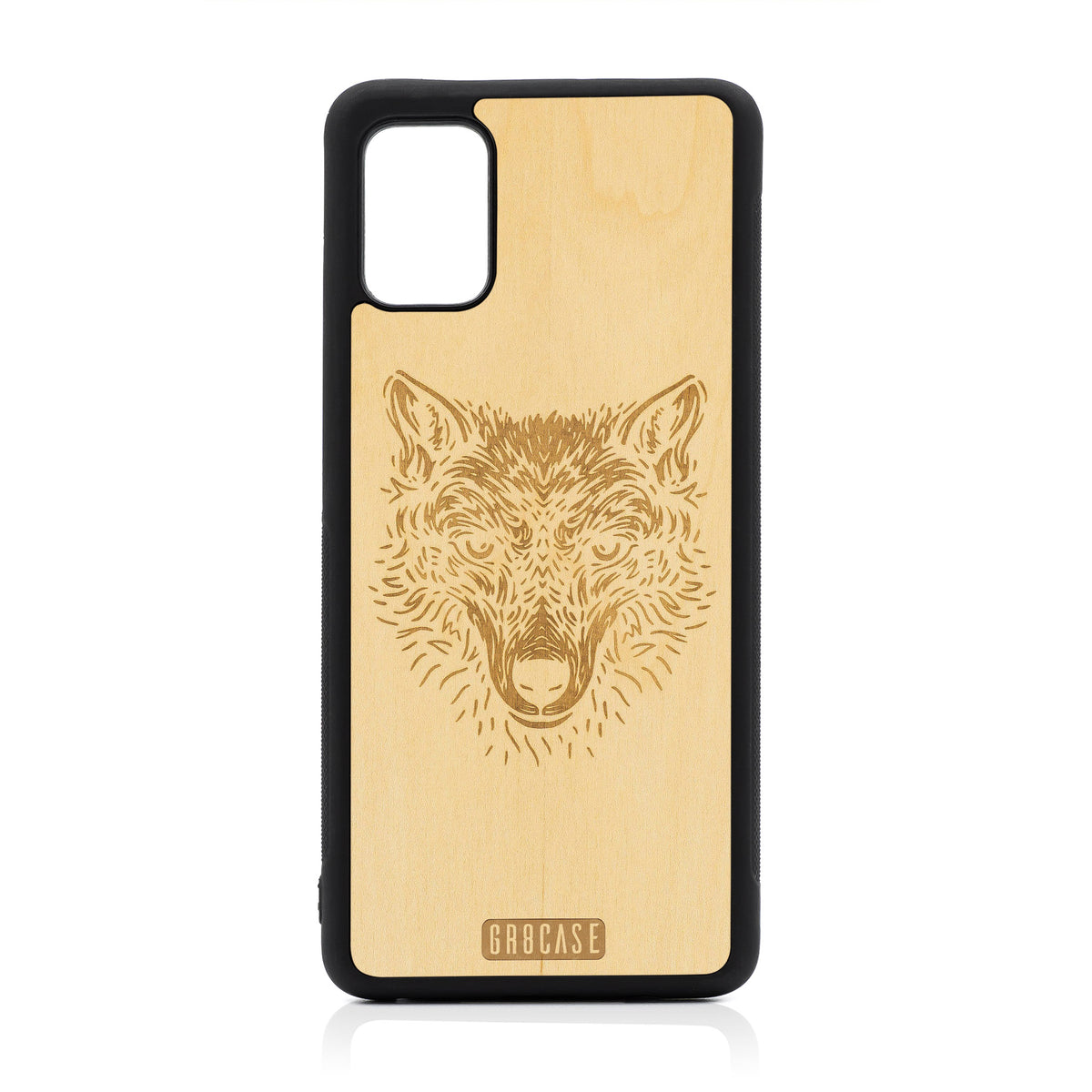 Furry Wolf  Design Wood Case For Samsung Galaxy A51-5G