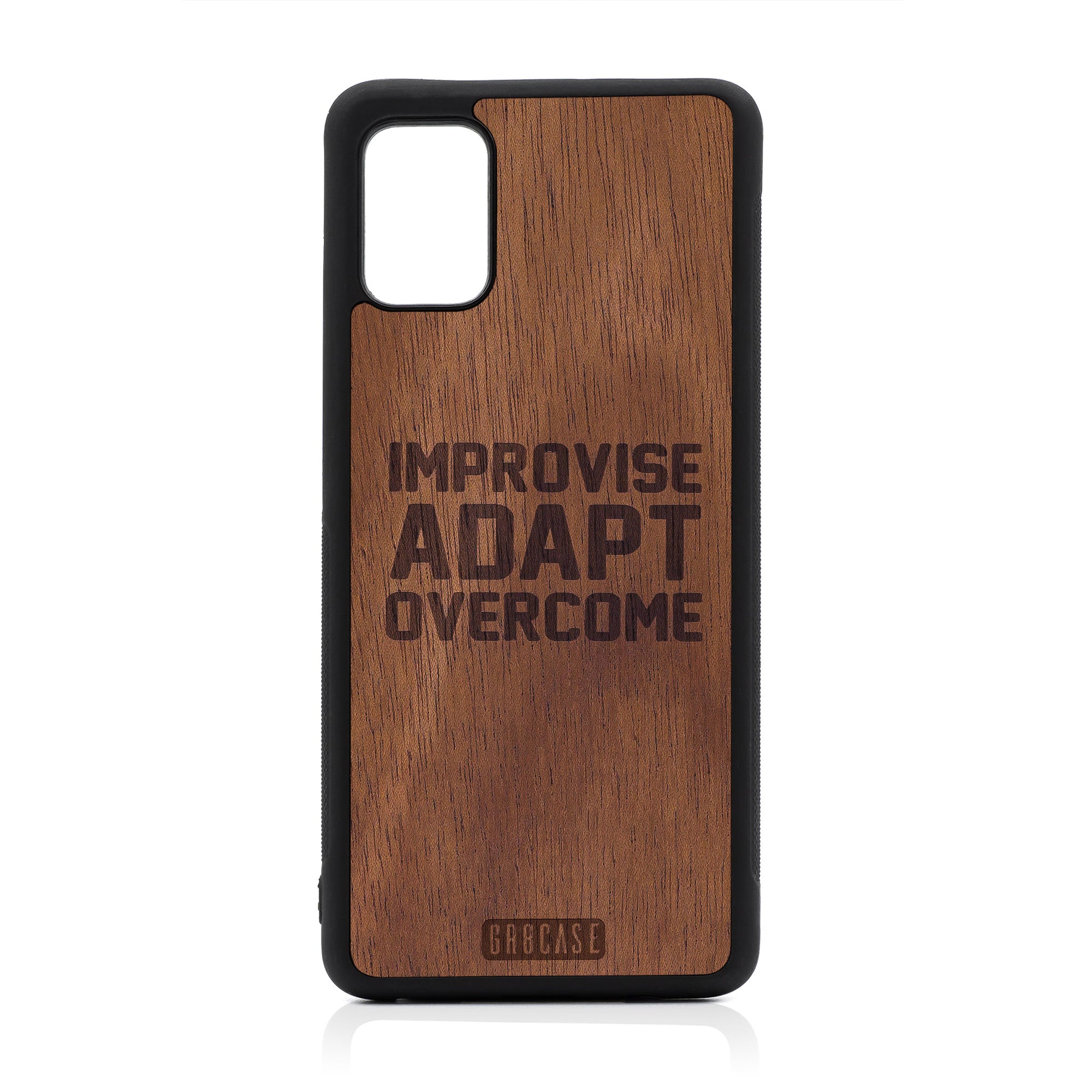 Improvise Adapt Overcome Design Wood Case For Samsung Galaxy A51-5G