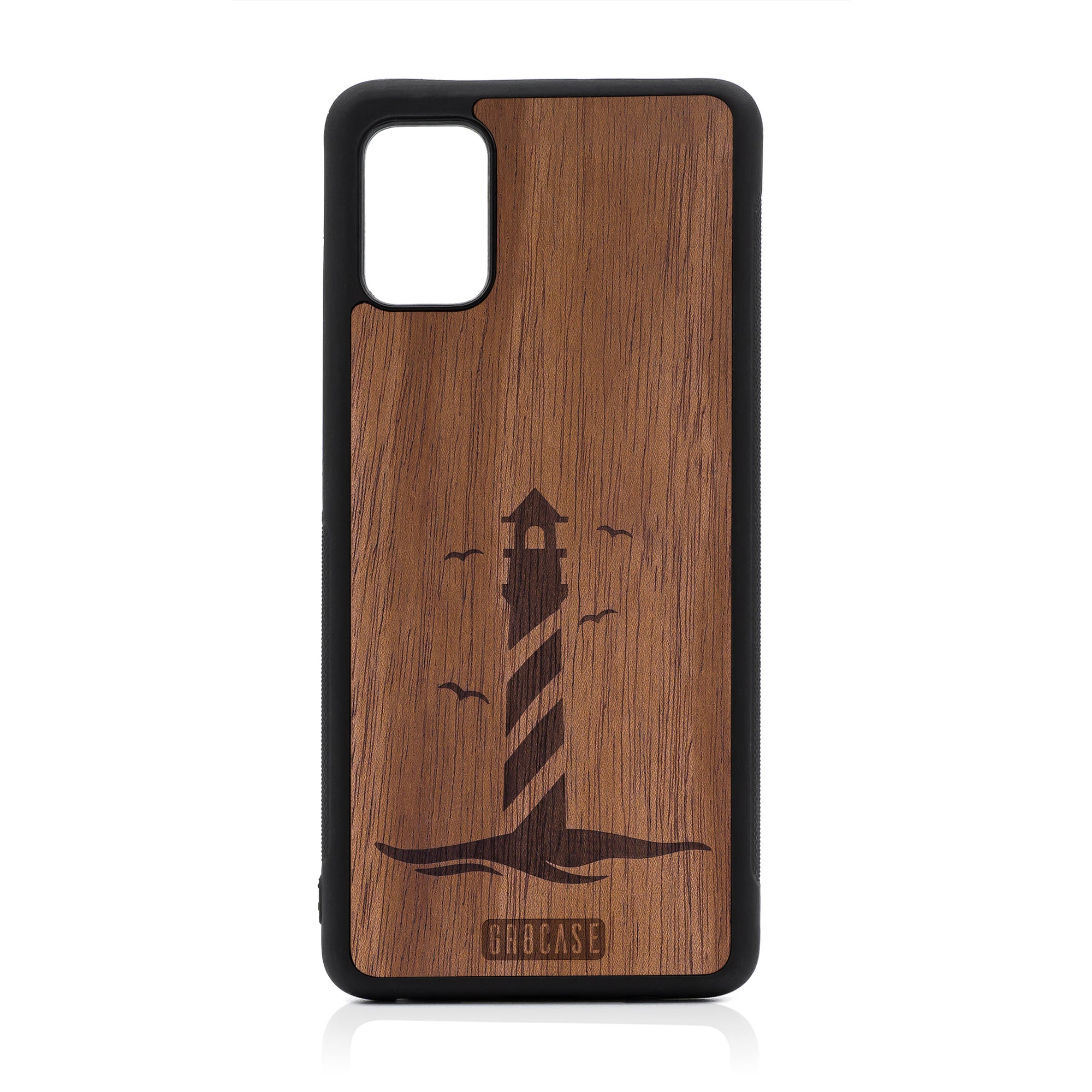 Lighthouse Design Wood Case For Samsung Galaxy A51