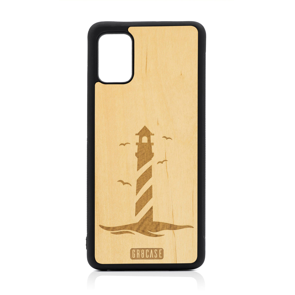 Lighthouse Design Wood Case For Samsung Galaxy A51