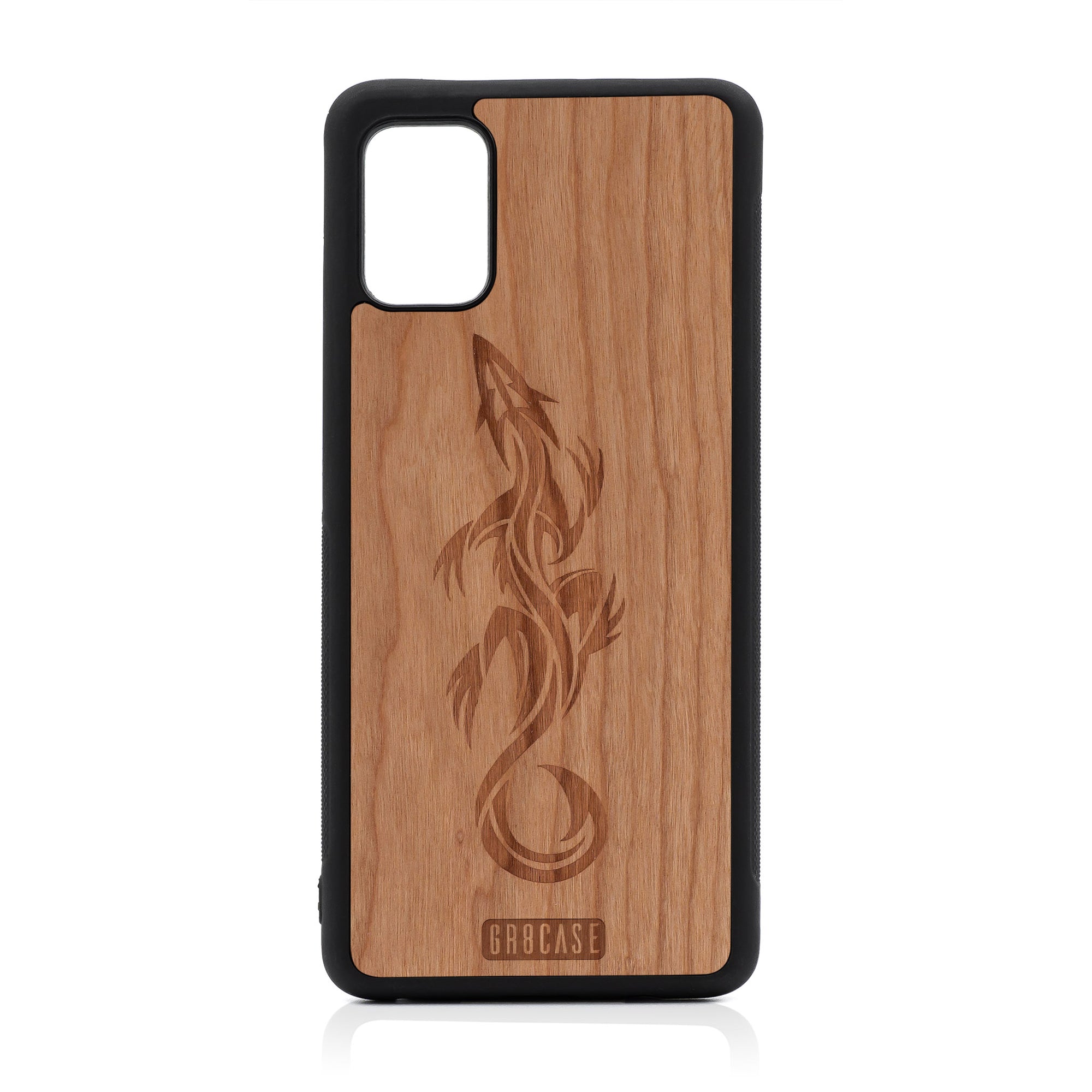 Lizard Design Wood Case For Samsung Galaxy A51-5G