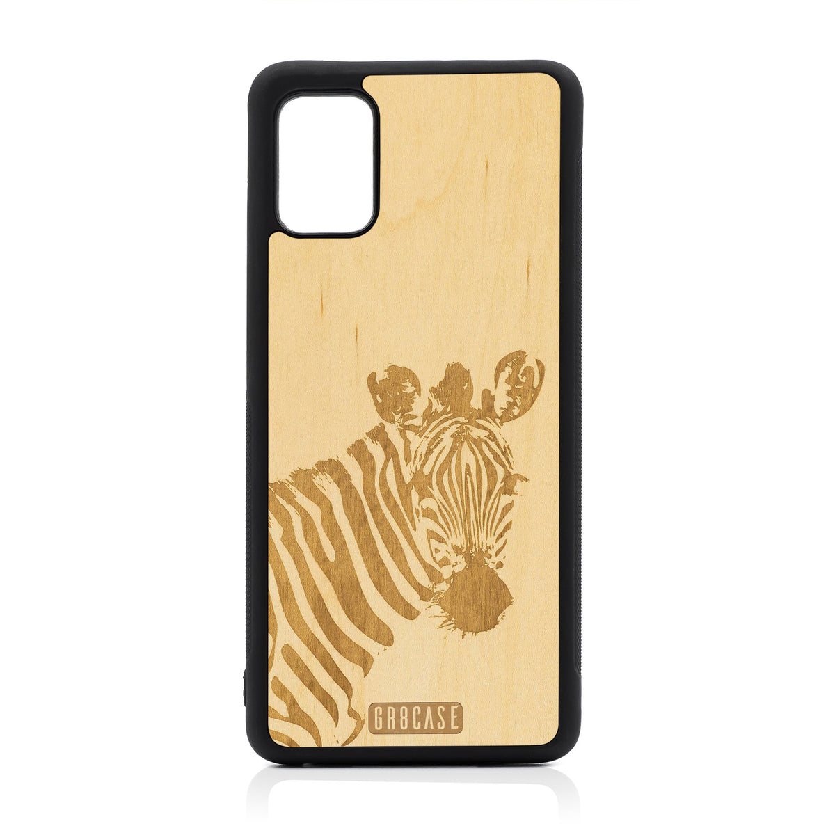Lookout Zebra Design Wood Case For Samsung Galaxy A51