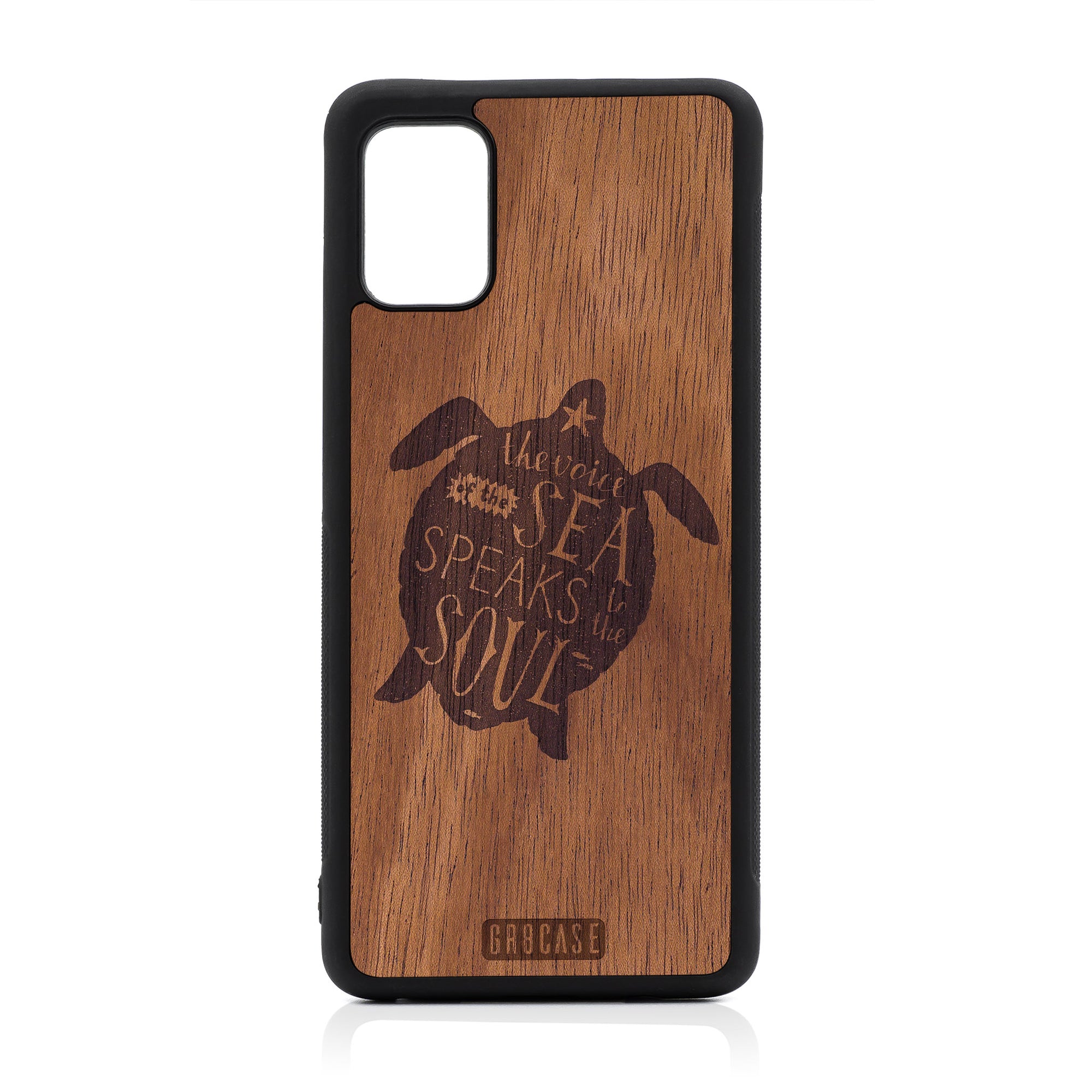 The Voice Of The Sea Speaks To The Soul (Turtle) Design Wood Case For Samsung Galaxy A51
