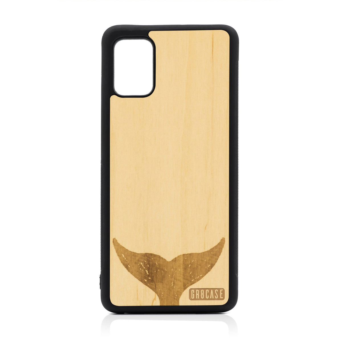 Whale Tail Design Wood Case For Samsung Galaxy A51