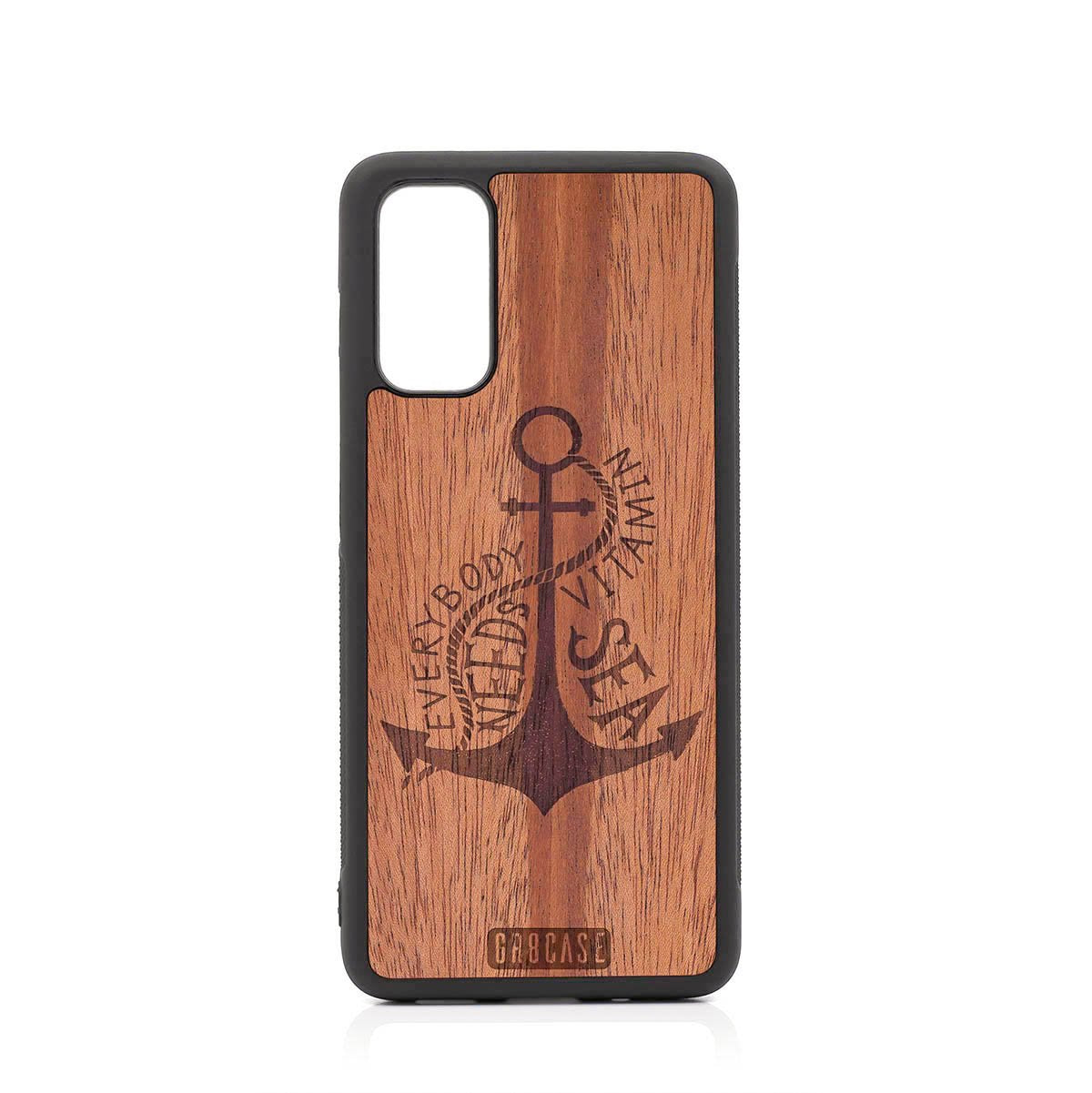 Everybody Needs Vitamin Sea (Anchor) Design Wood Case For Samsung Galaxy S20 FE 5G by GR8CASE