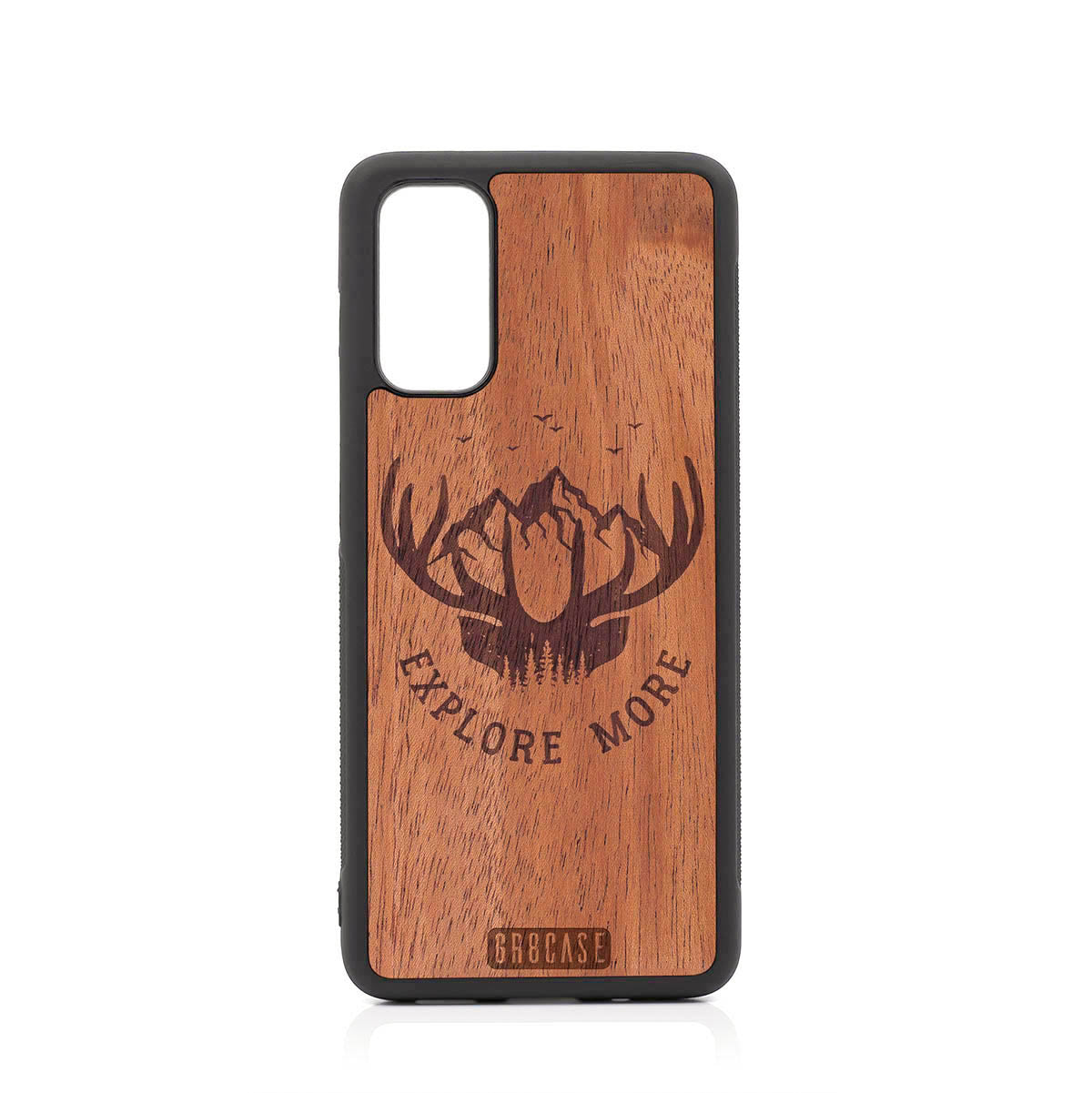Explore More (Forest, Mountains & Antlers) Design Wood Case For Samsung Galaxy S20 by GR8CASE