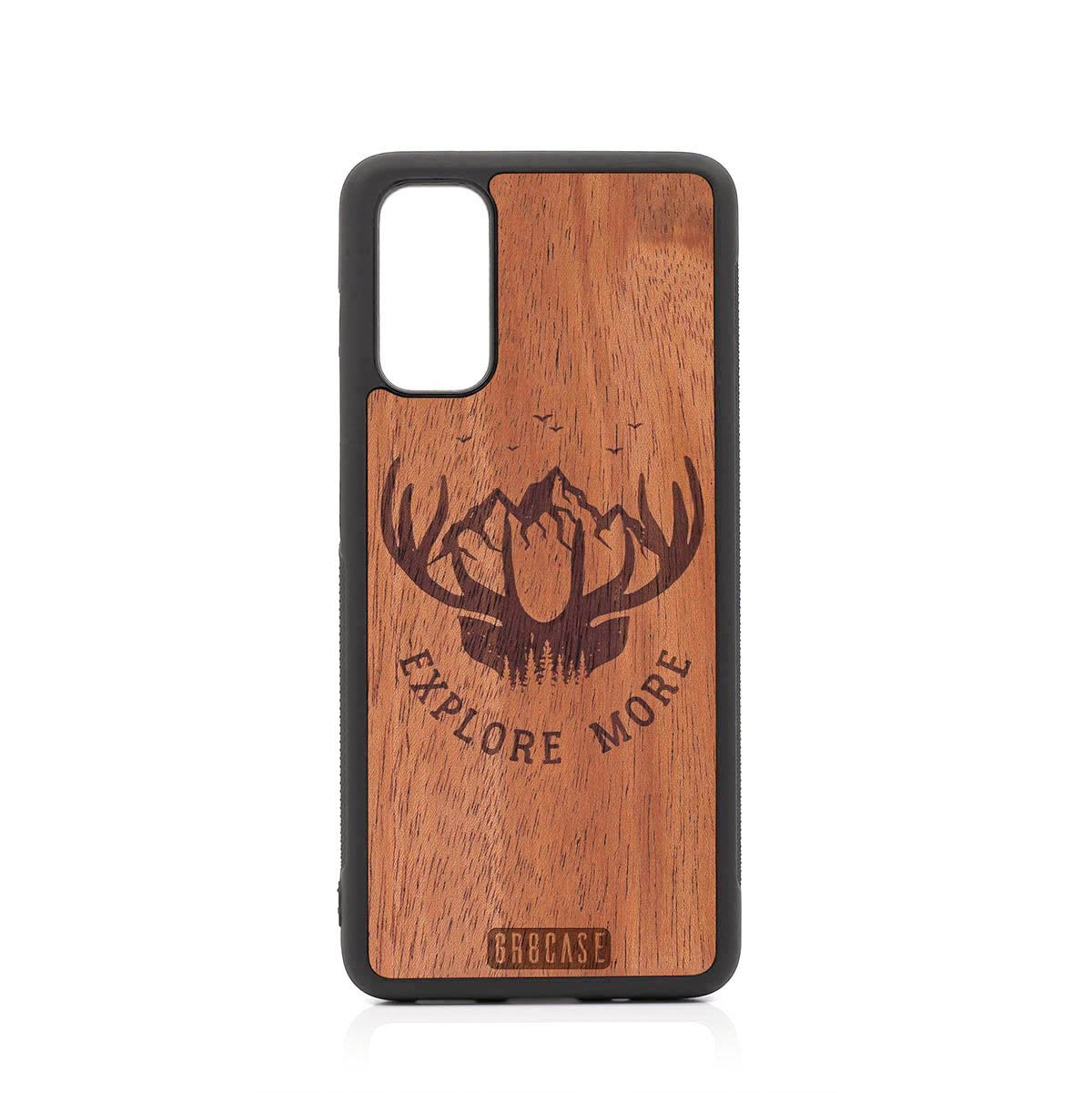 Explore More (Forest, Mountains &amp; Antlers) Design Wood Case For Samsung Galaxy S20 FE 5G by GR8CASE