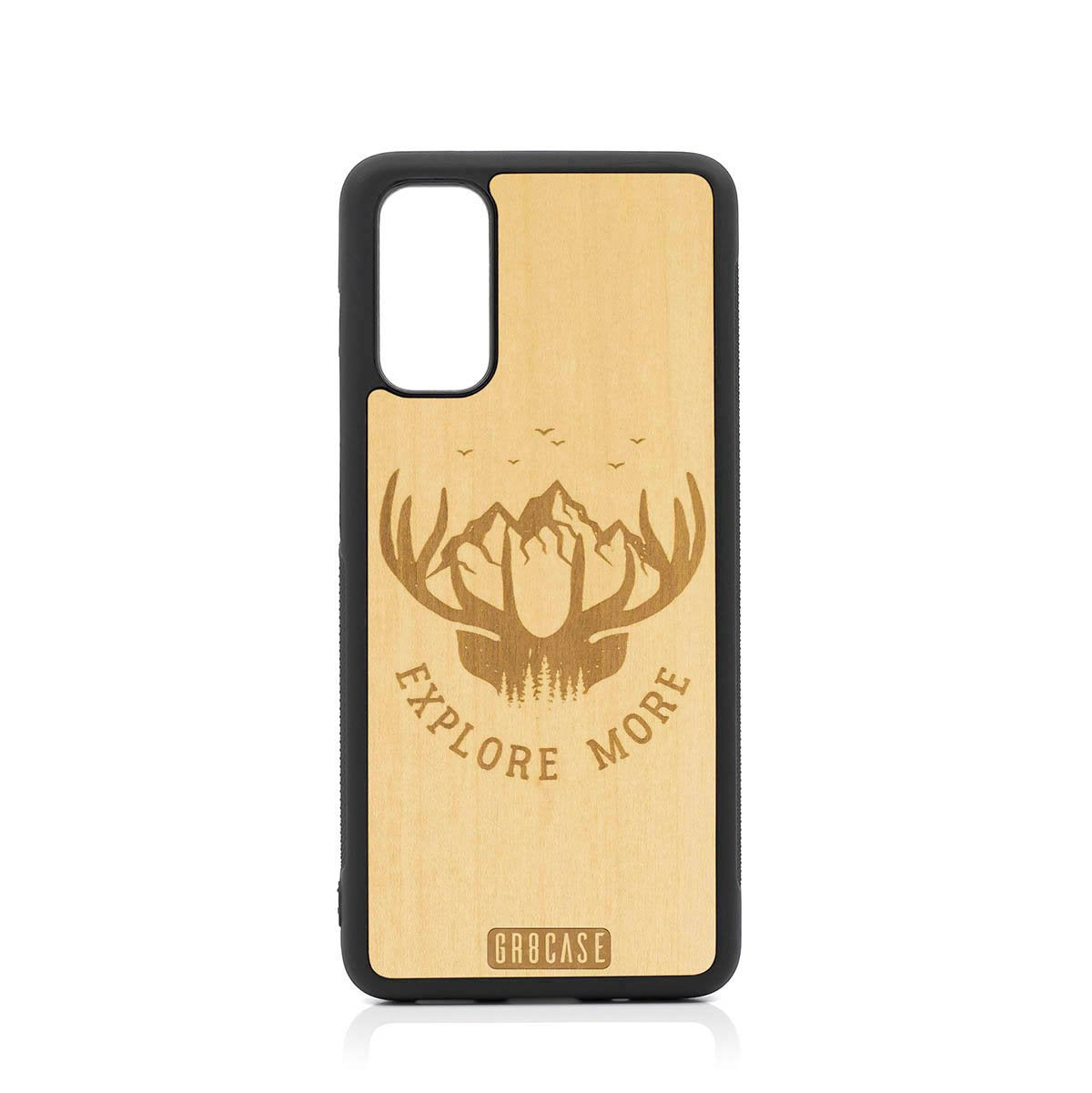 Explore More (Forest, Mountains &amp; Antlers) Design Wood Case For Samsung Galaxy S20 FE 5G by GR8CASE