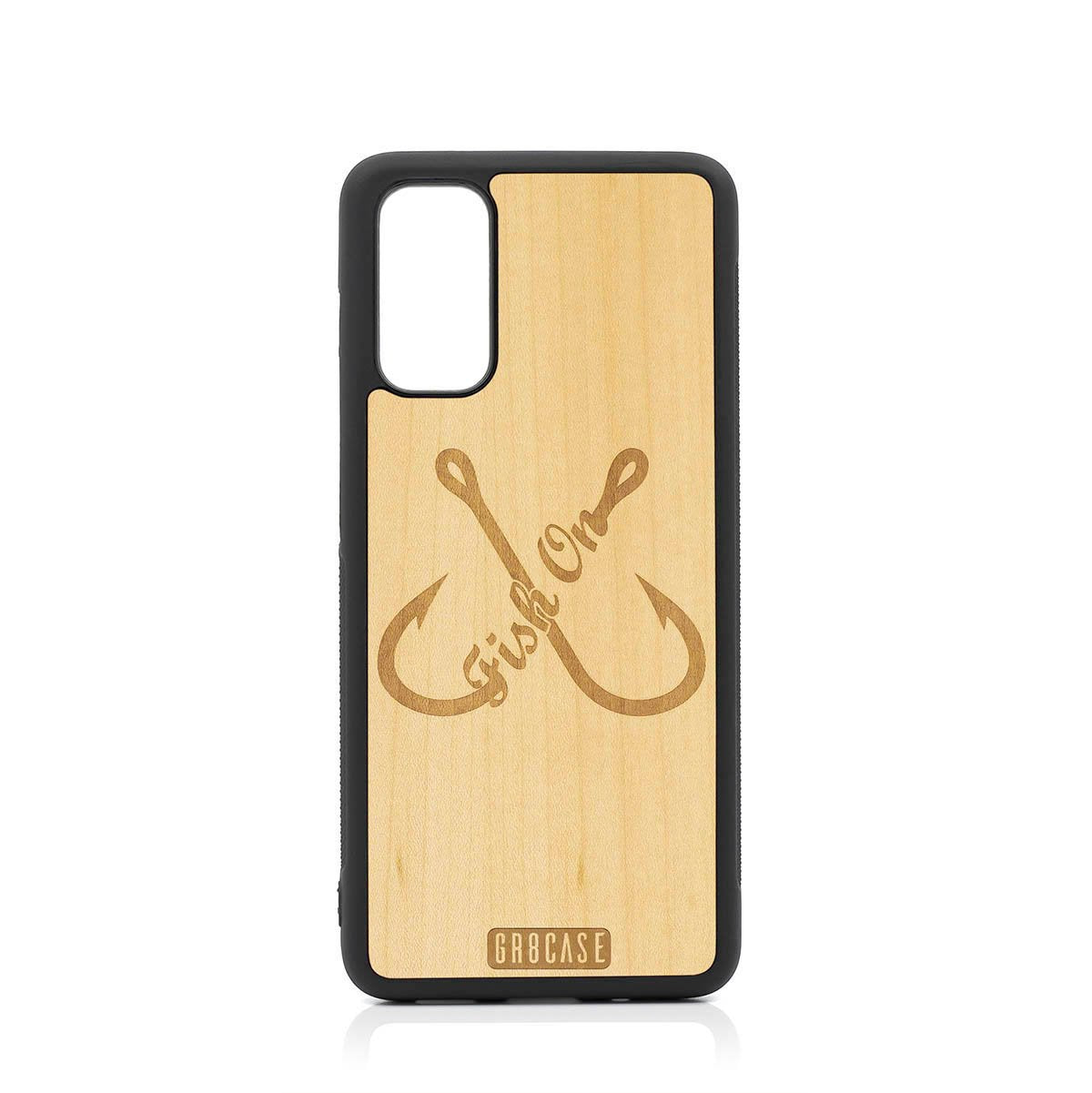 Fish On (Fish Hooks) Design Wood Case For Samsung Galaxy S20 FE 5G by GR8CASE