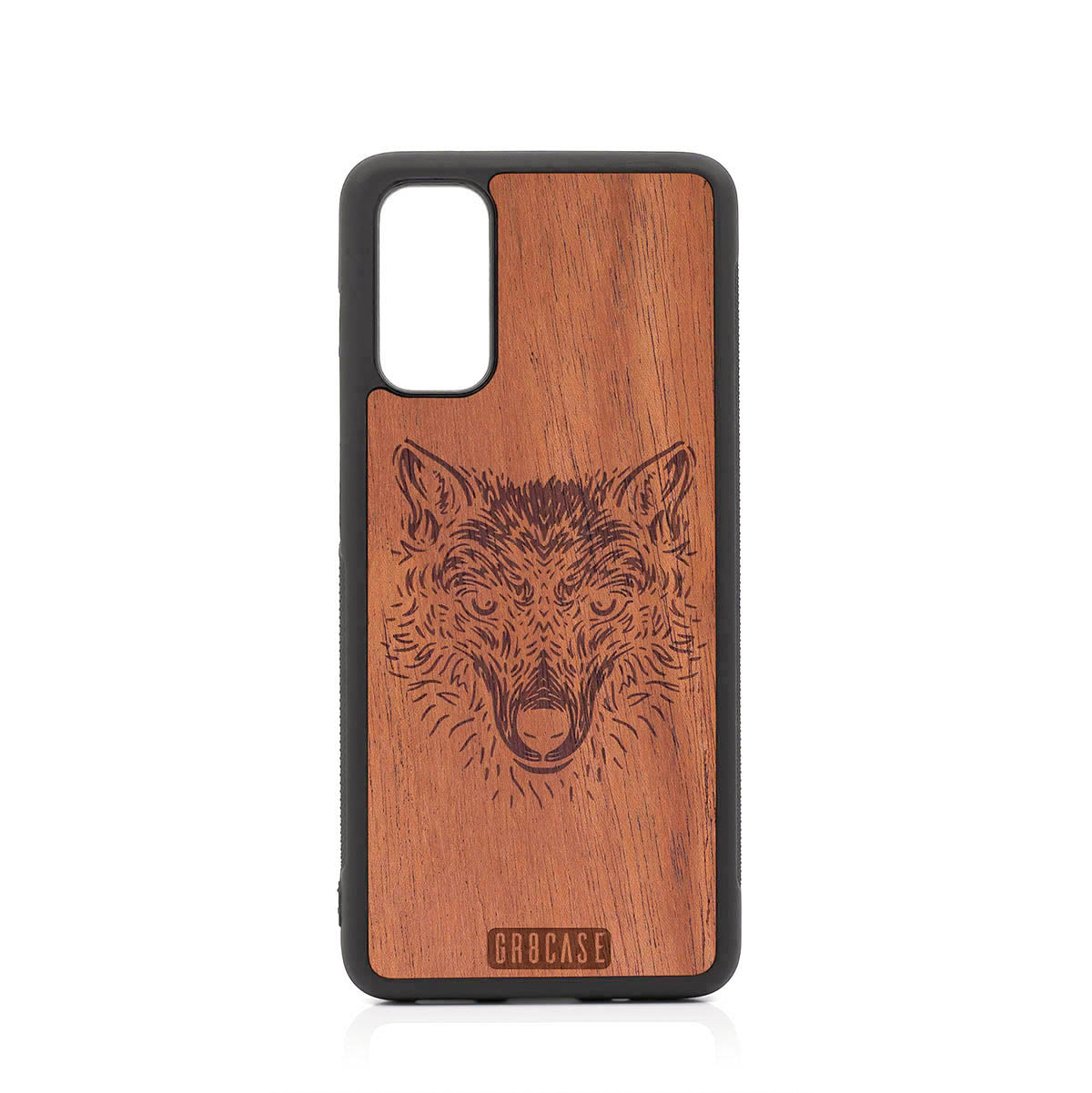 Furry Wolf Design Wood Case For Samsung Galaxy S20