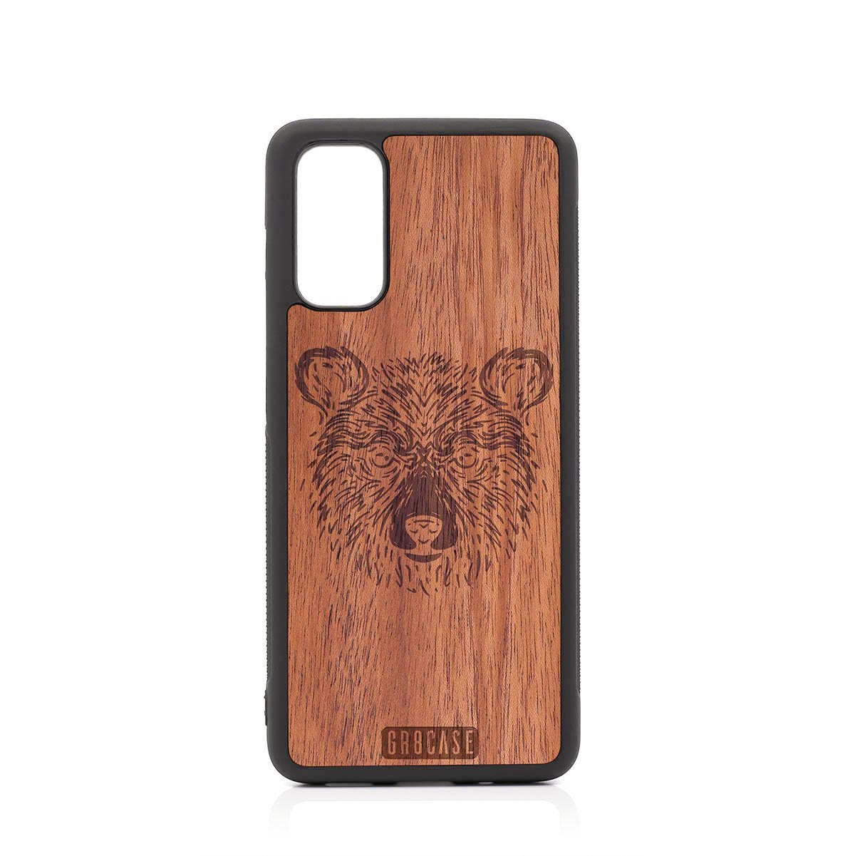 Furry Bear Design Wood Case For Samsung Galaxy S20 FE 5G