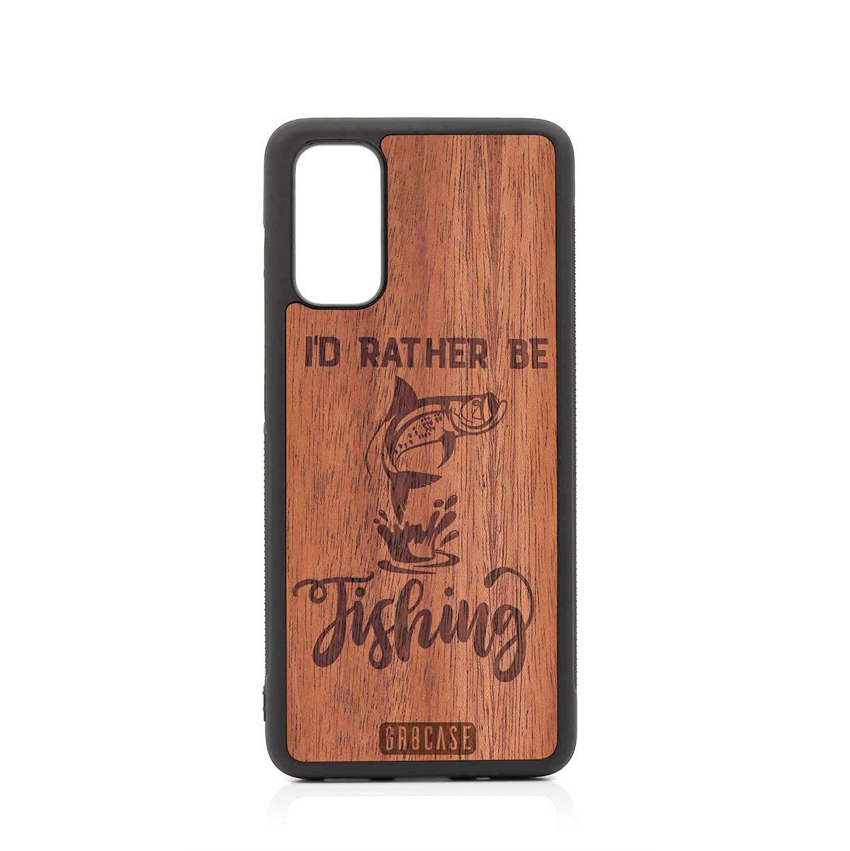 I&#39;D Rather Be Fishing Design Wood Case For Samsung Galaxy S20 FE 5G