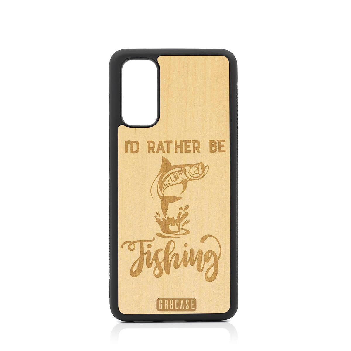 I&#39;D Rather Be Fishing Design Wood Case For Samsung Galaxy S20 FE 5G