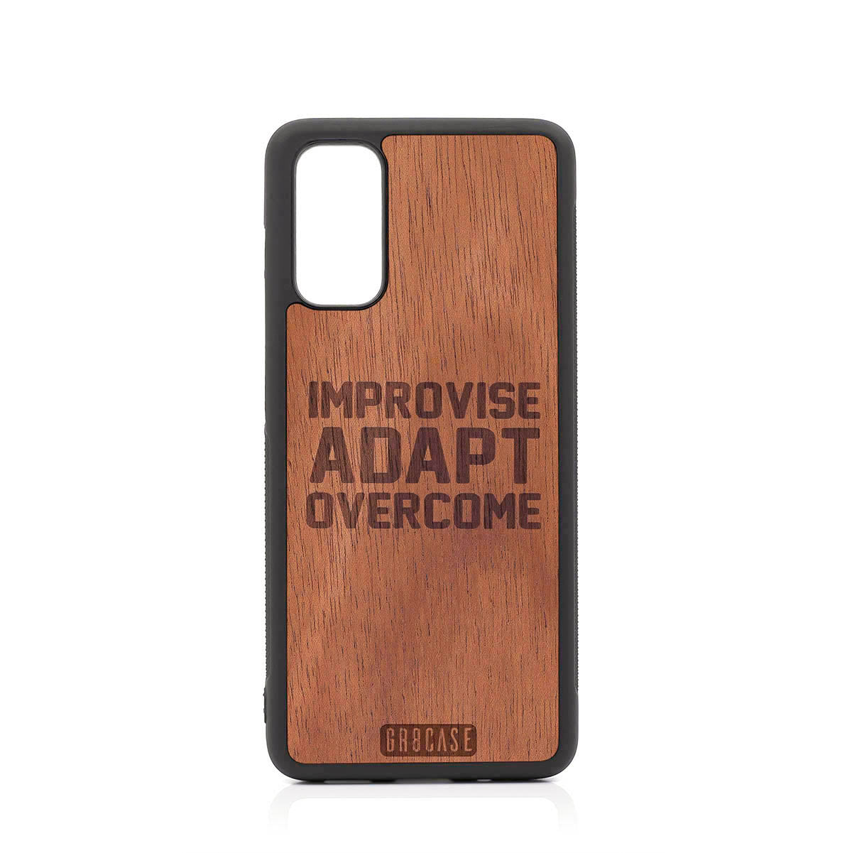 Improvise Adapt Overcome Design Wood Case For Samsung Galaxy S20