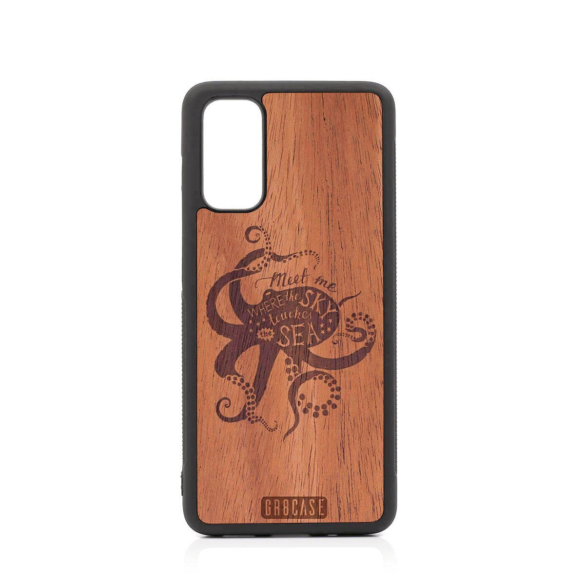 Meet Me Where The Sky Touches The Sea (Octopus) Design Wood Case For Samsung Galaxy S20 FE 5G
