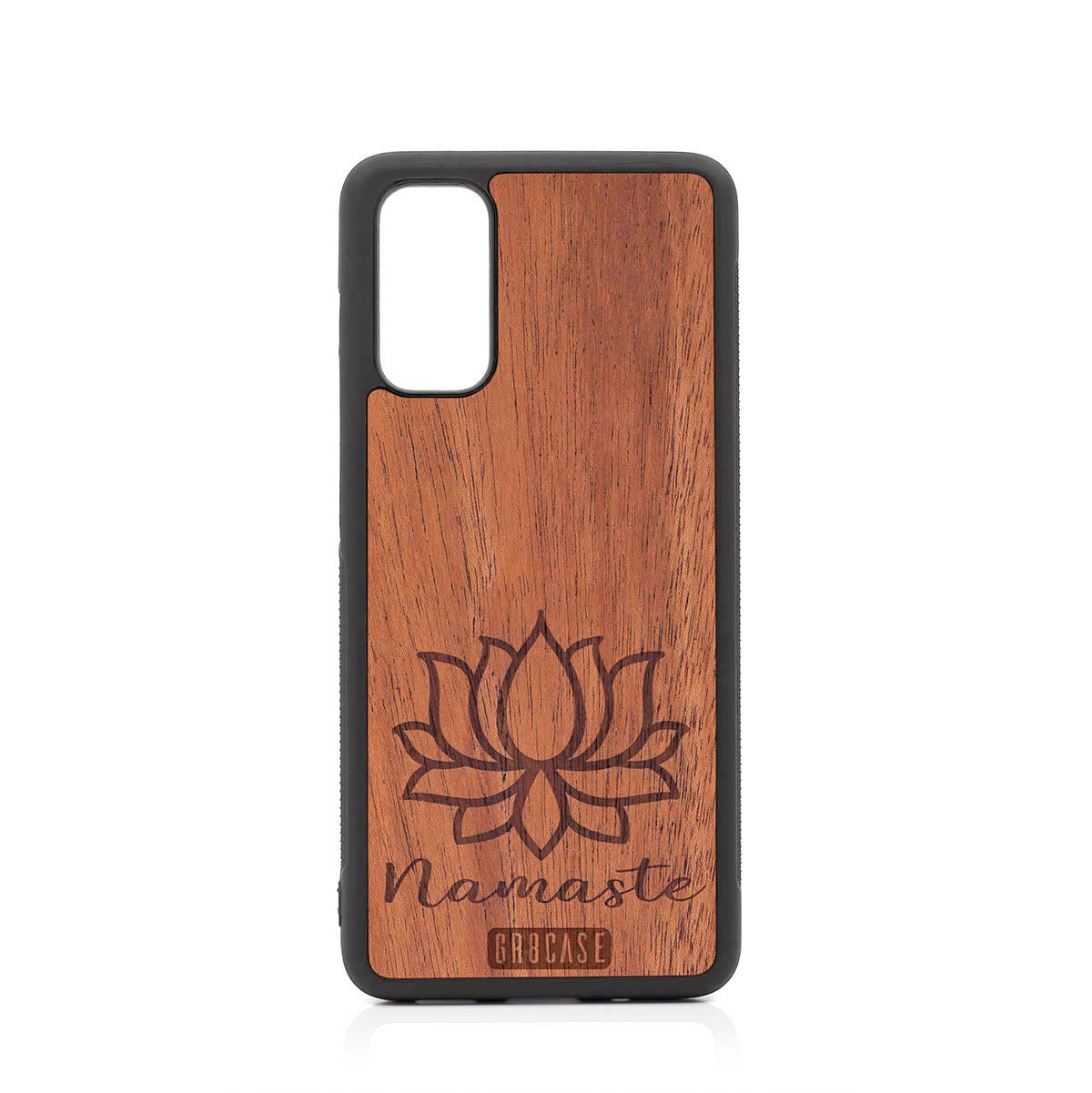 Namaste (Lotus Flower) Design Wood Case For Samsung Galaxy S20