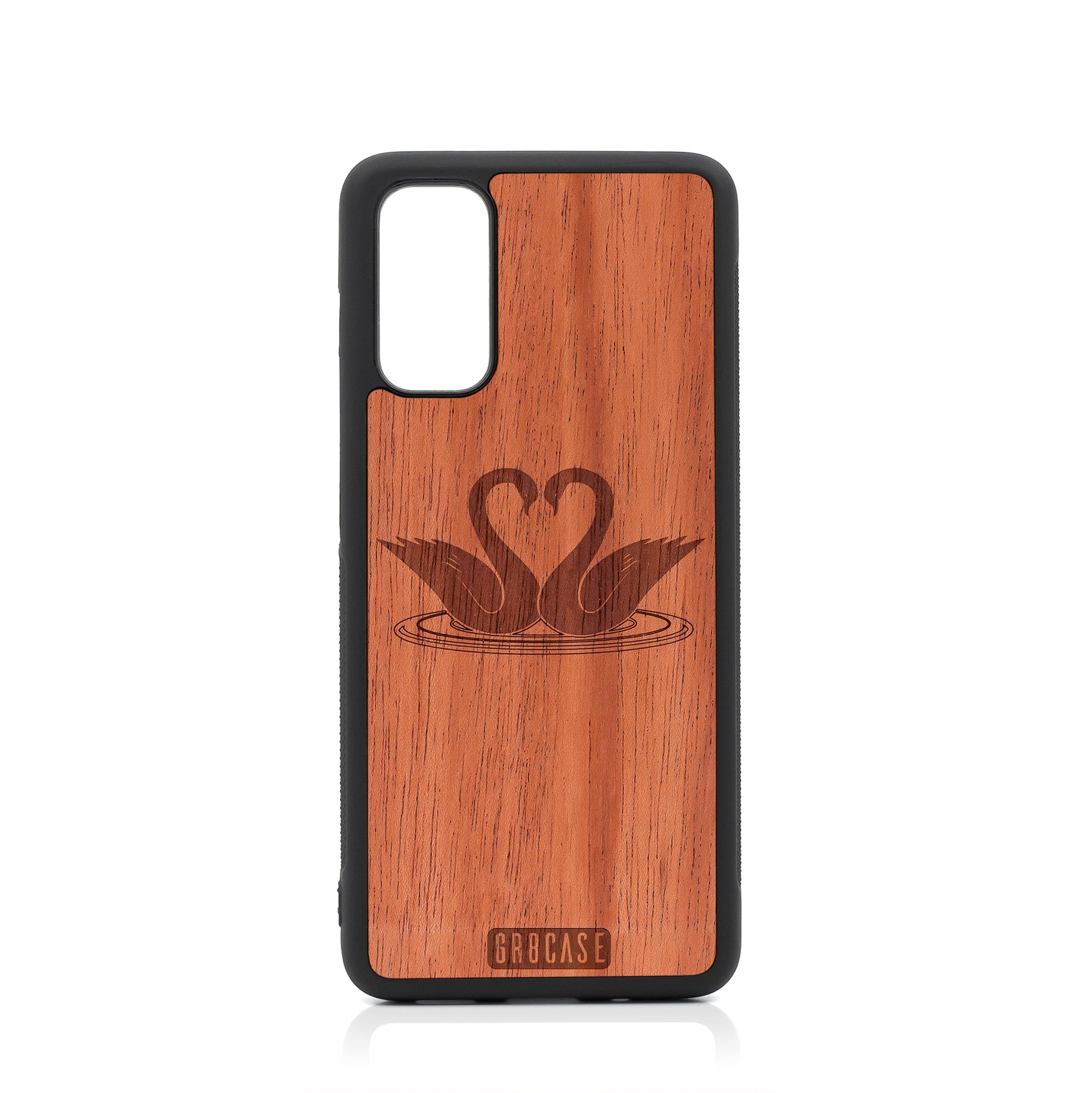 Swans Design Wood Case For Samsung Galaxy S20