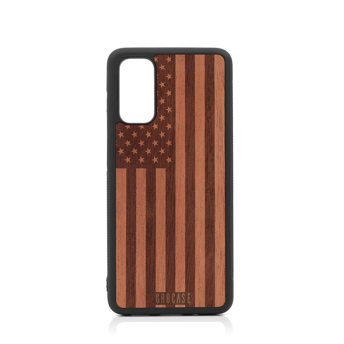 USA Flag Design Wood Case Samsung Galaxy S20