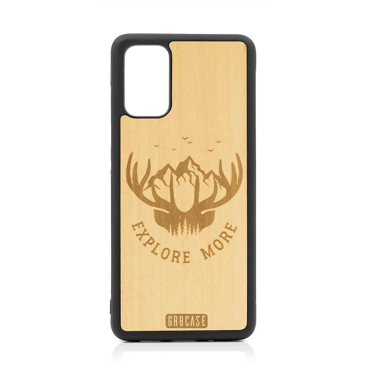 Explore More (Forest, Mountains &amp; Antlers) Design Wood Case For Samsung Galaxy S20 Plus by GR8CASE