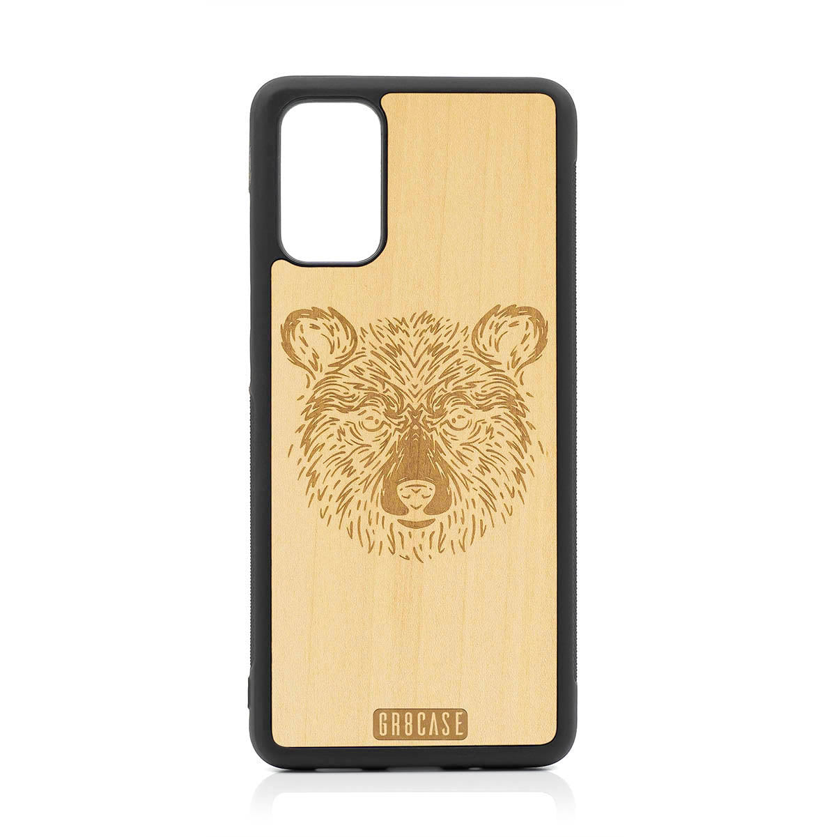 Furry Bear Design Wood Case For Samsung Galaxy S20 Plus