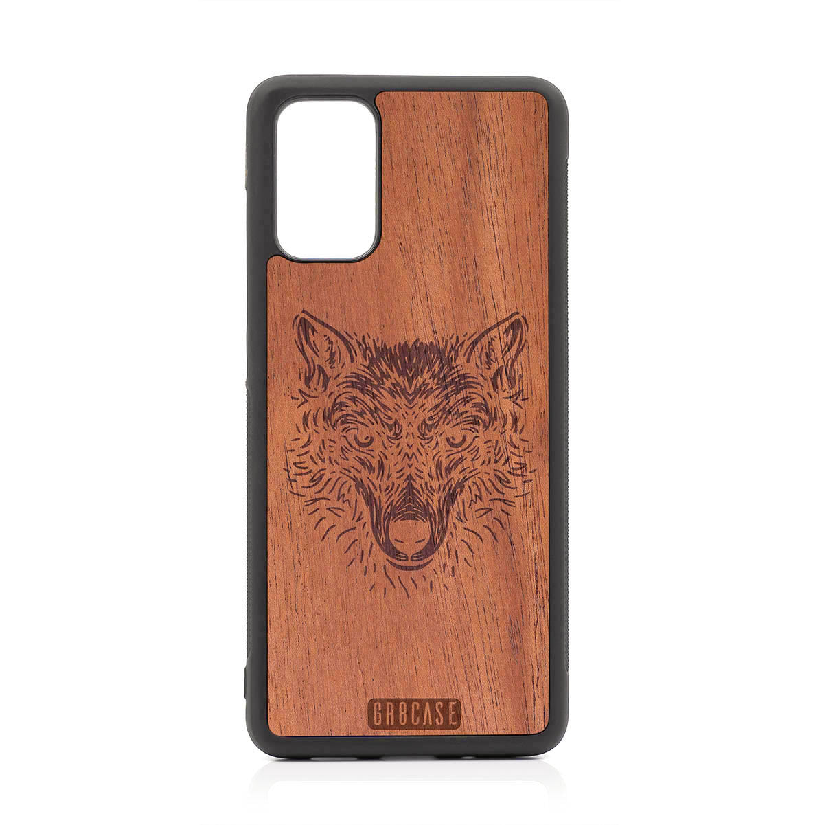 Furry Wolf Design Wood Case For Samsung Galaxy S20 Plus