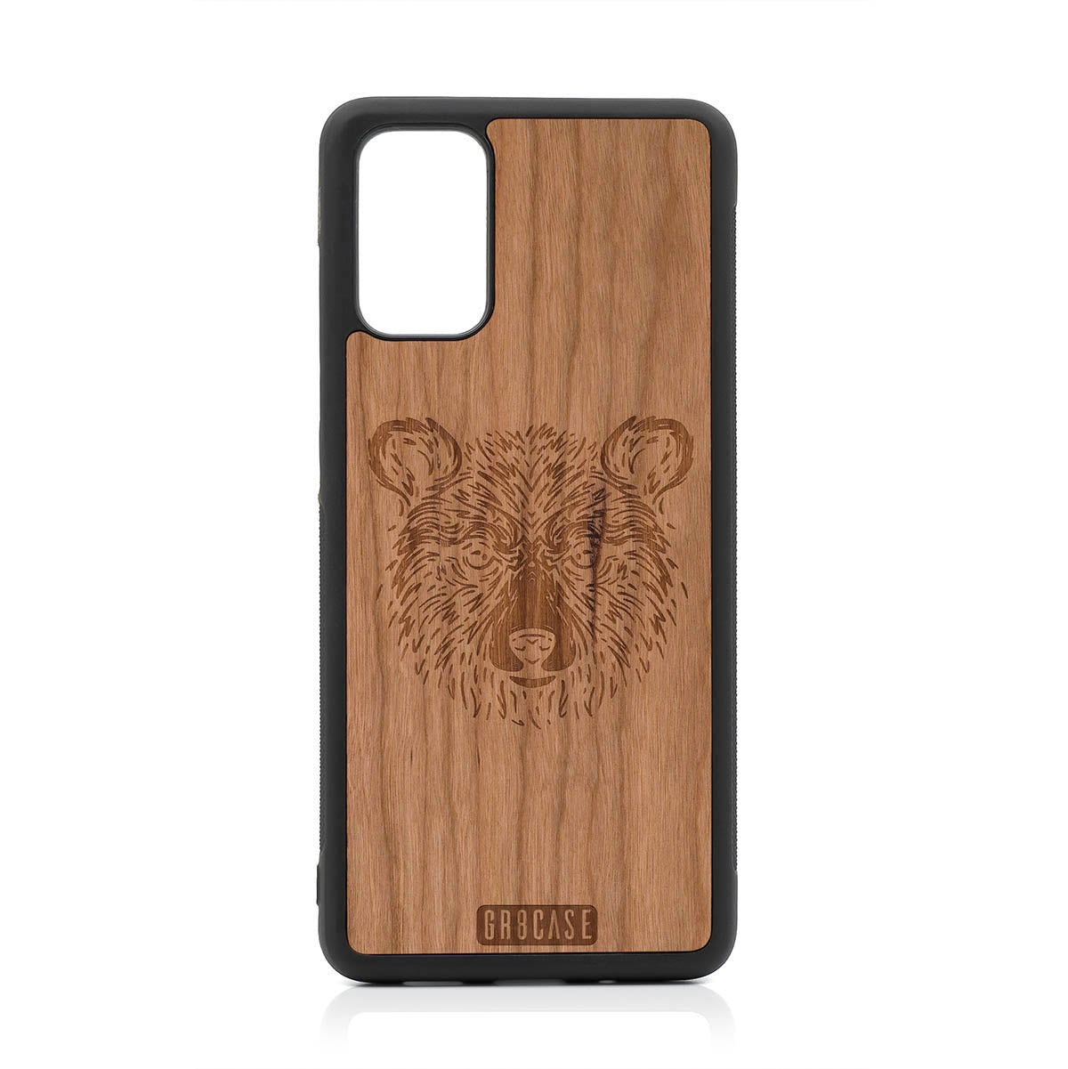 Furry Bear Design Wood Case For Samsung Galaxy S20 Plus