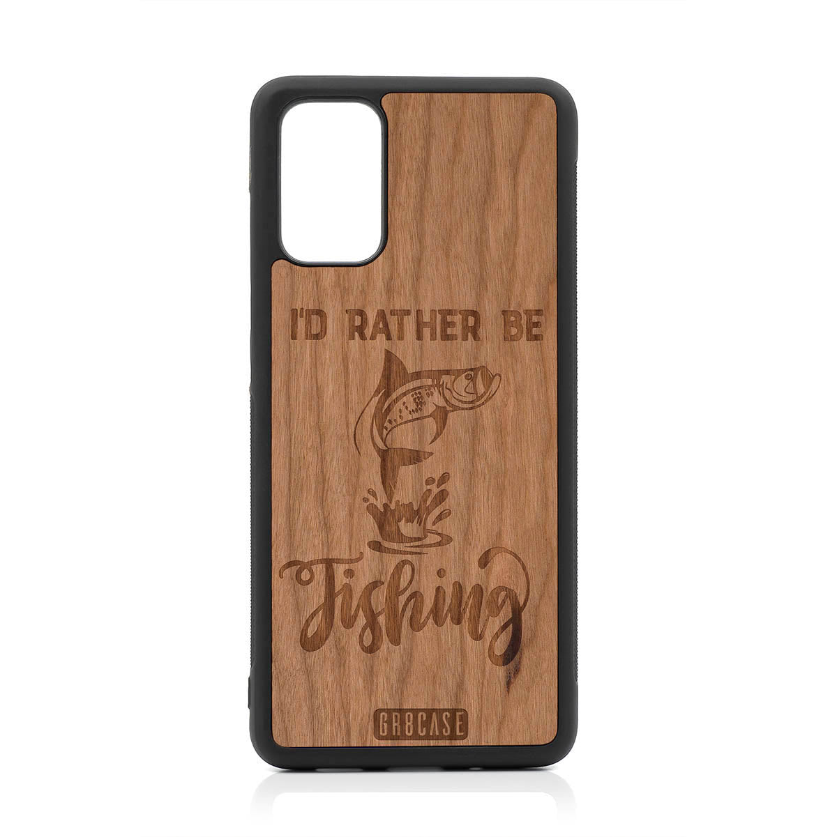 I'D Rather Be Fishing Design Wood Case For Samsung Galaxy S20 Plus