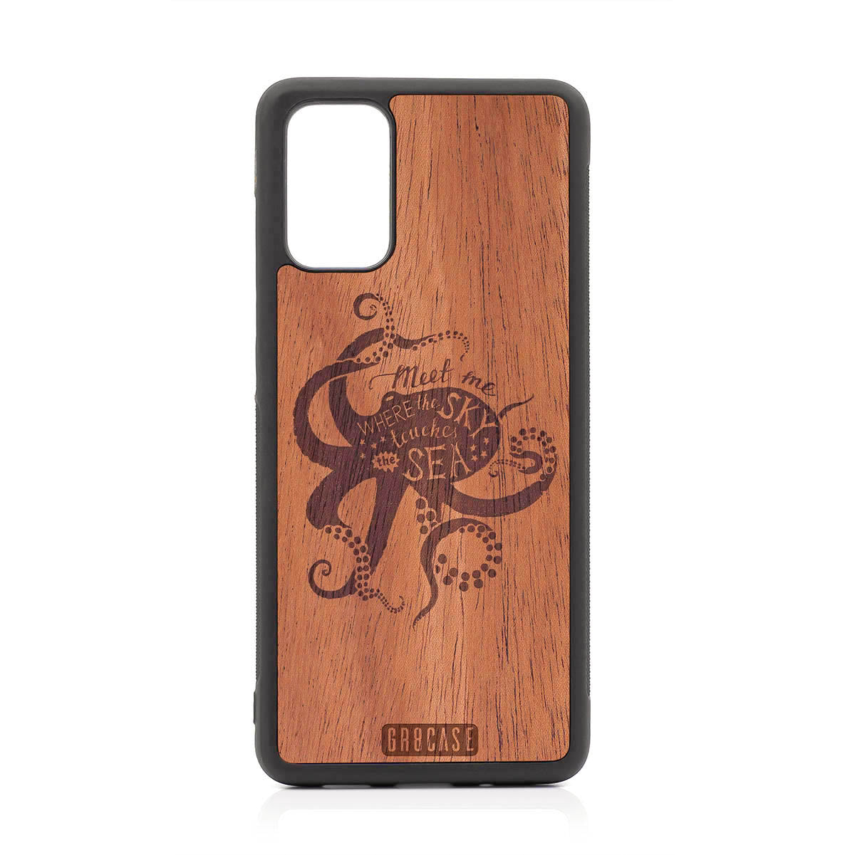 Meet Me Where The Sky Touches The Sea (Octopus) Design Wood Case For Samsung Galaxy S20 Plus
