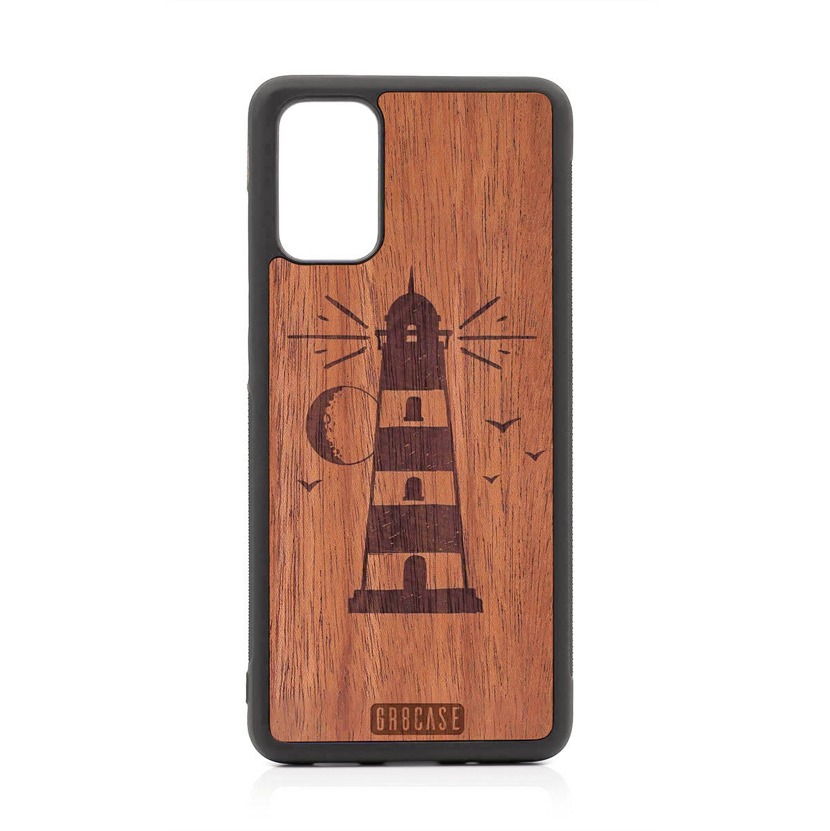 Midnight Lighthouse Design Wood Case For Samsung Galaxy S20 Plus