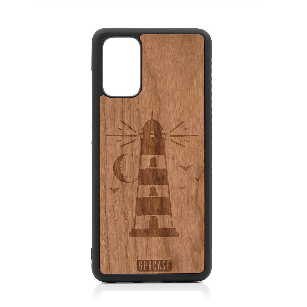 Midnight Lighthouse Design Wood Case For Samsung Galaxy S20 Plus