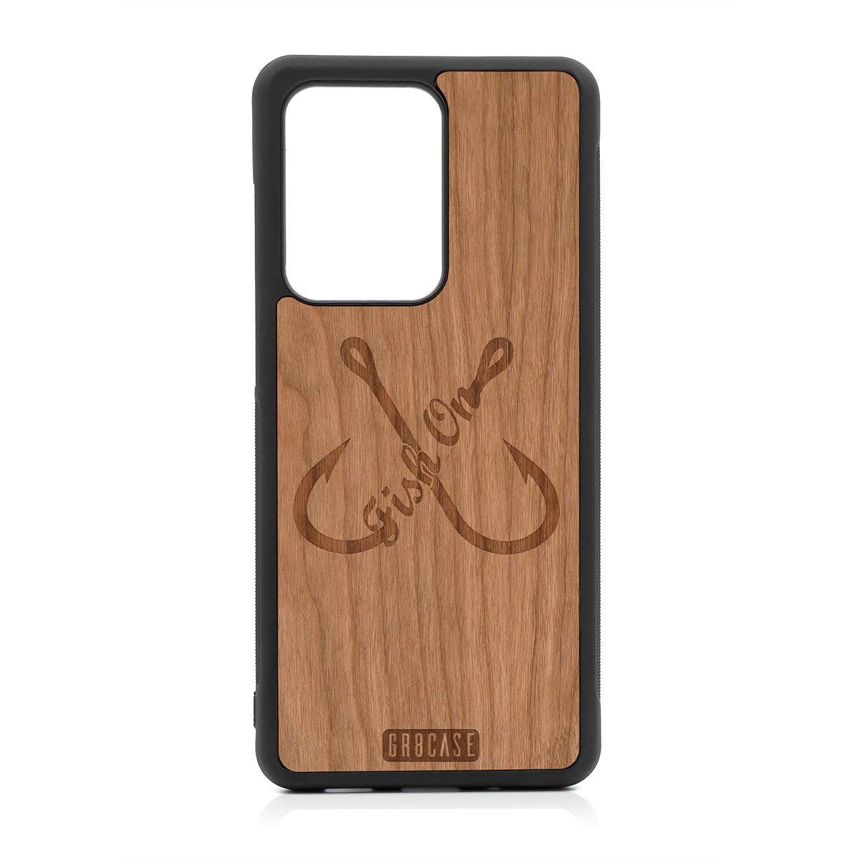Fish On (Fish Hooks) Design Wood Case For Samsung Galaxy S20 Ultra by GR8CASE
