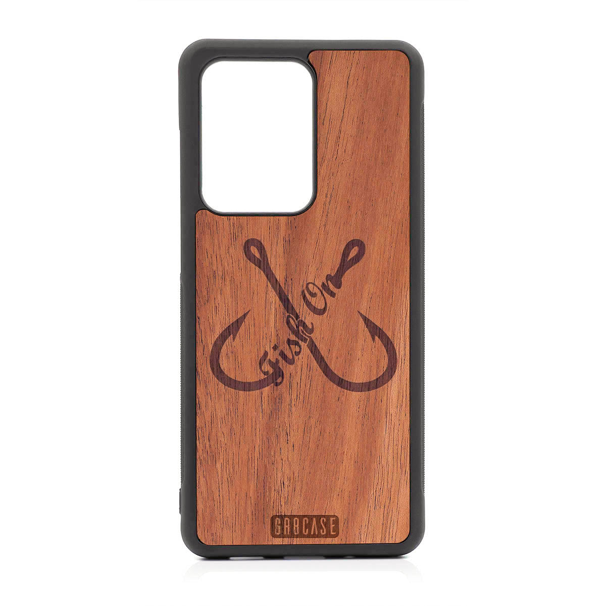 Fish On (Fish Hooks) Design Wood Case For Samsung Galaxy S20 Ultra by GR8CASE