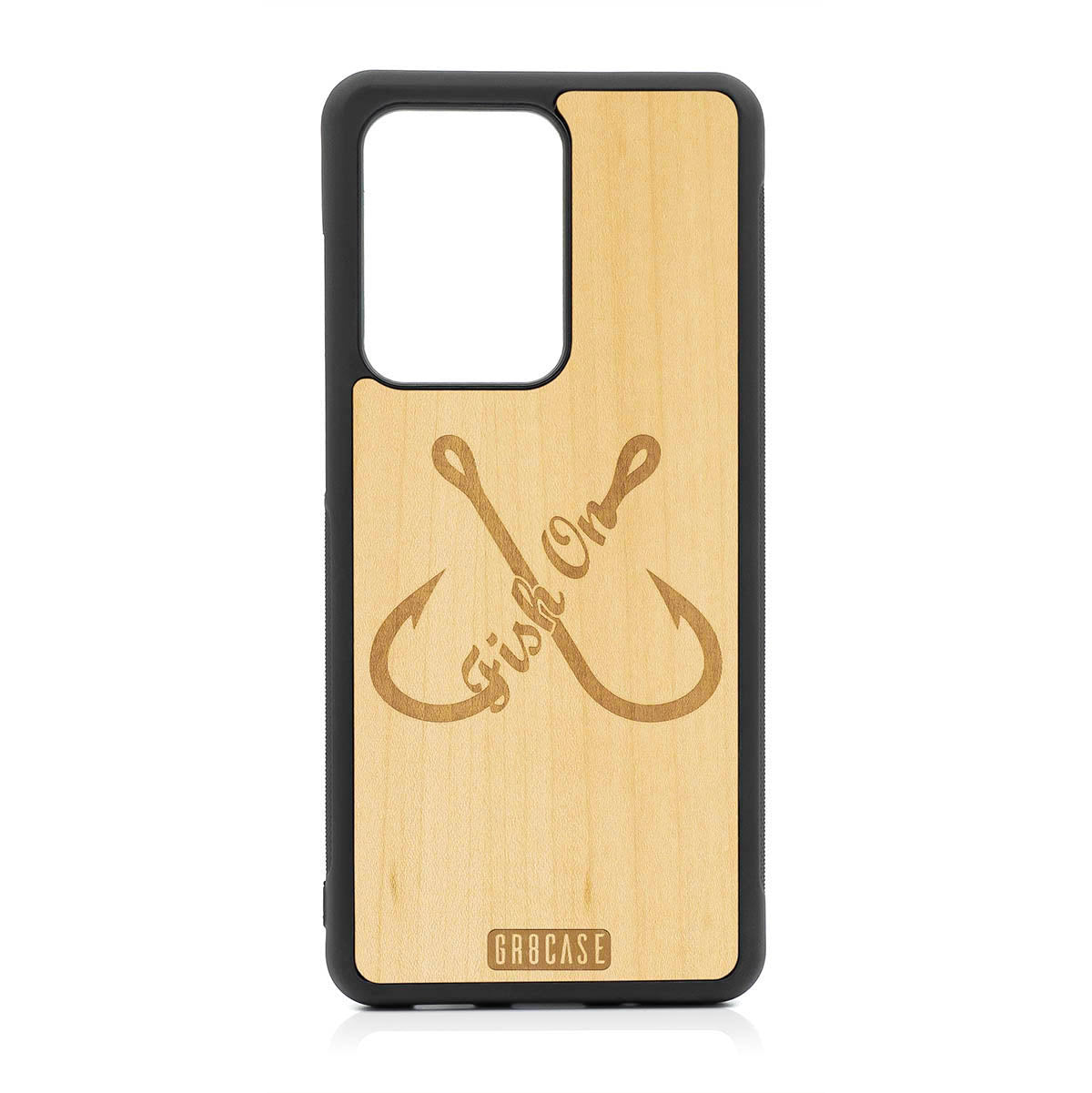 Fish On (Fish Hooks) Design Wood Case For Samsung Galaxy S20 Ultra by GR8CASE