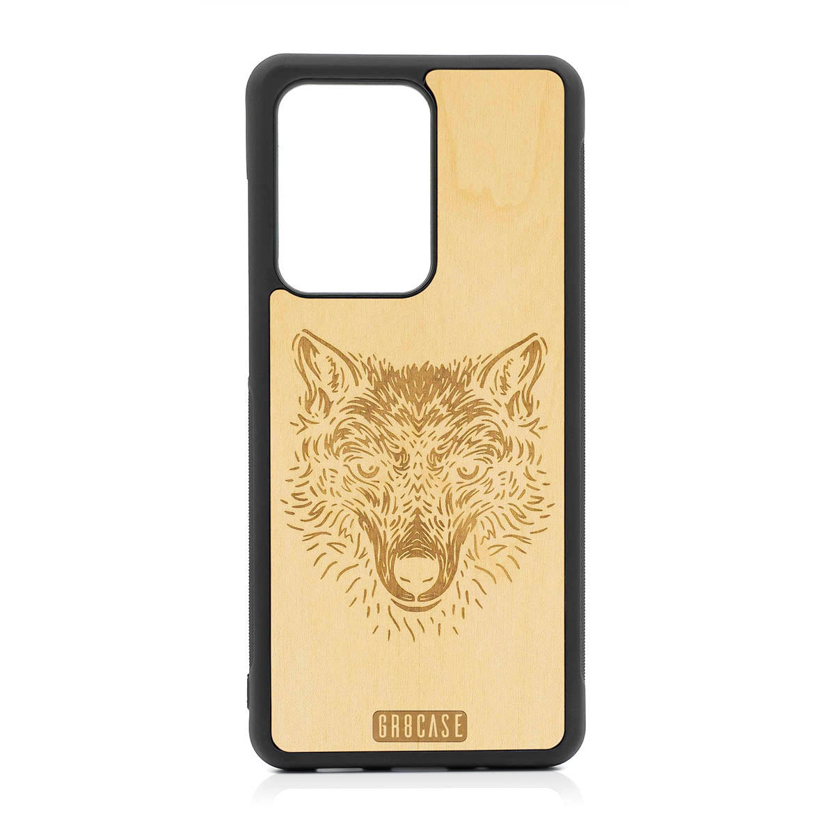 Furry Wolf Design Wood Case For Samsung Galaxy S20 Ultra