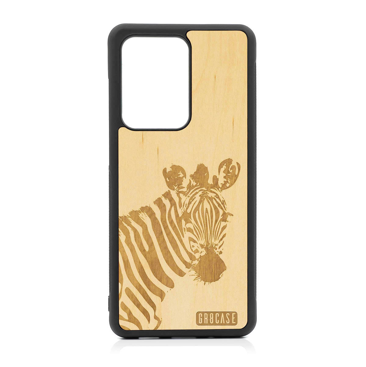 Lookout Zebra Design Wood Case For Samsung Galaxy S20 Ultra
