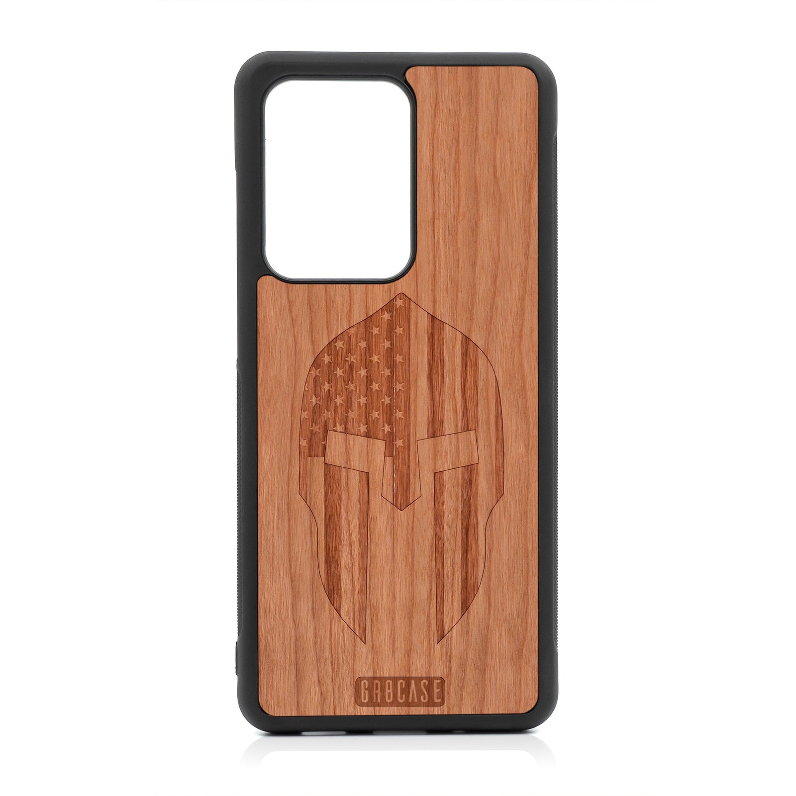 USA Spartan Helmet Design Wood Case For Samsung Galaxy S20 Ultra