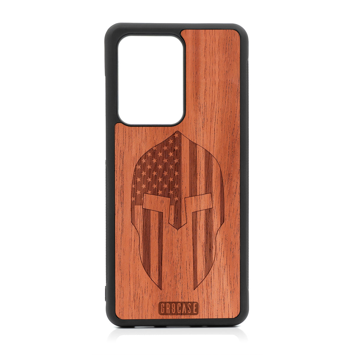 USA Spartan Helmet Design Wood Case For Samsung Galaxy S20 Ultra