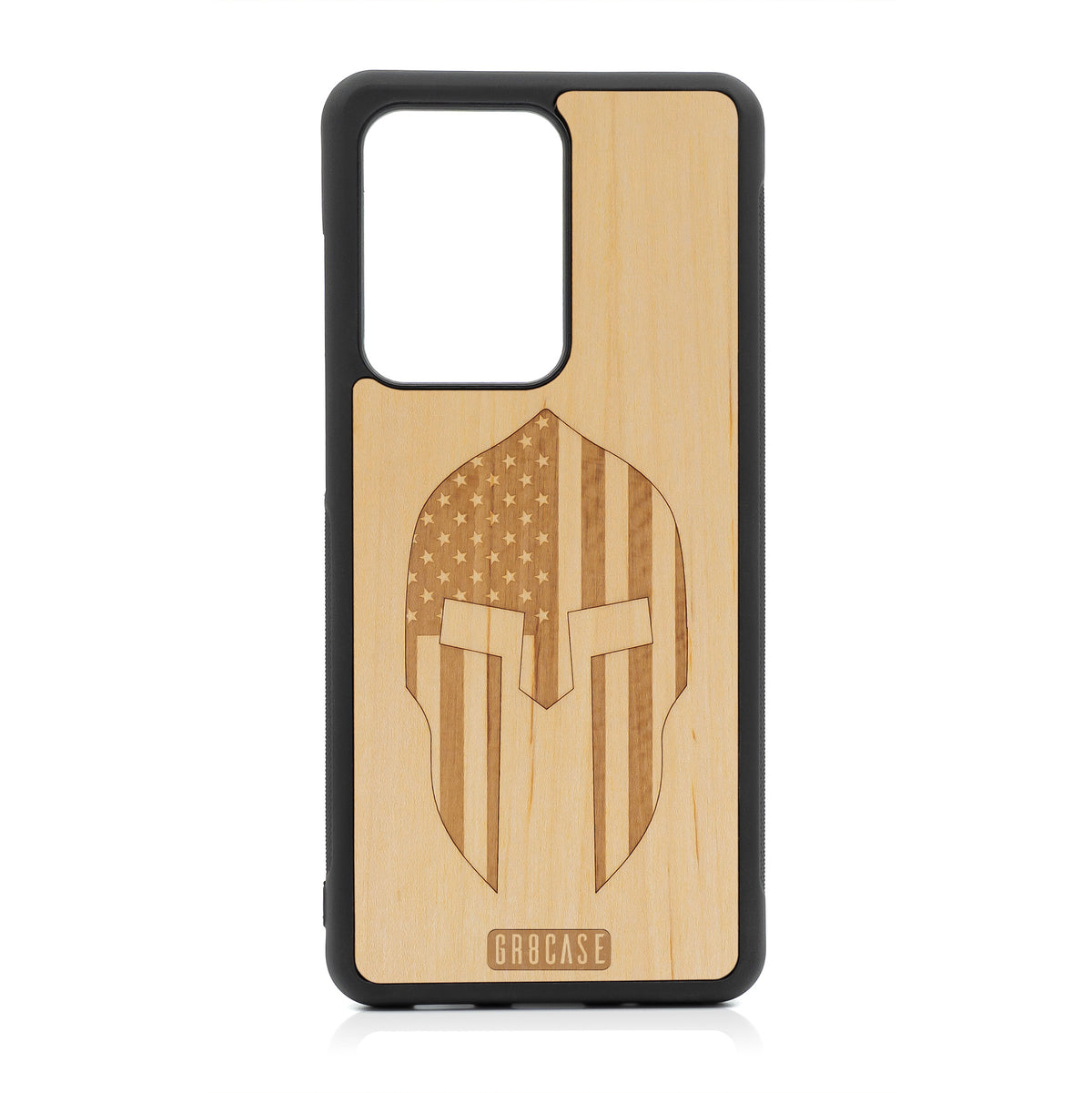 USA Spartan Helmet Design Wood Case For Samsung Galaxy S20 Ultra