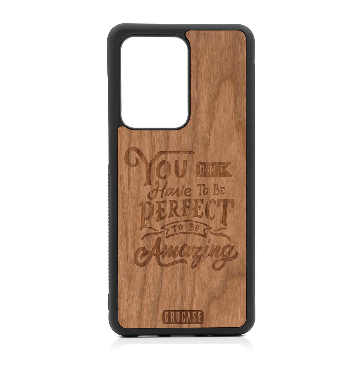 You Don't Have To Be Perfect To Be Amazing Design Wood Case For Samsung Galaxy S20 Ultra