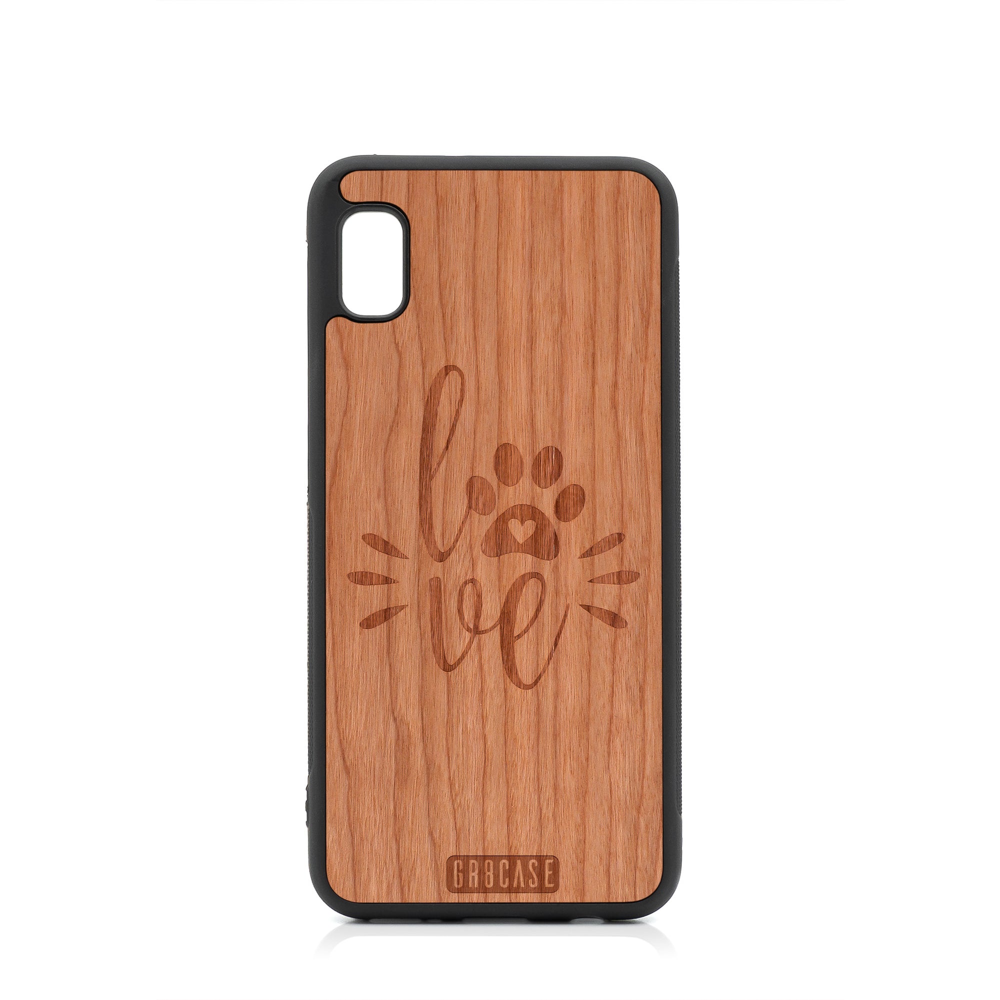 Paw Love Design Wood Case For Samsung Galaxy A10E by GR8CASE