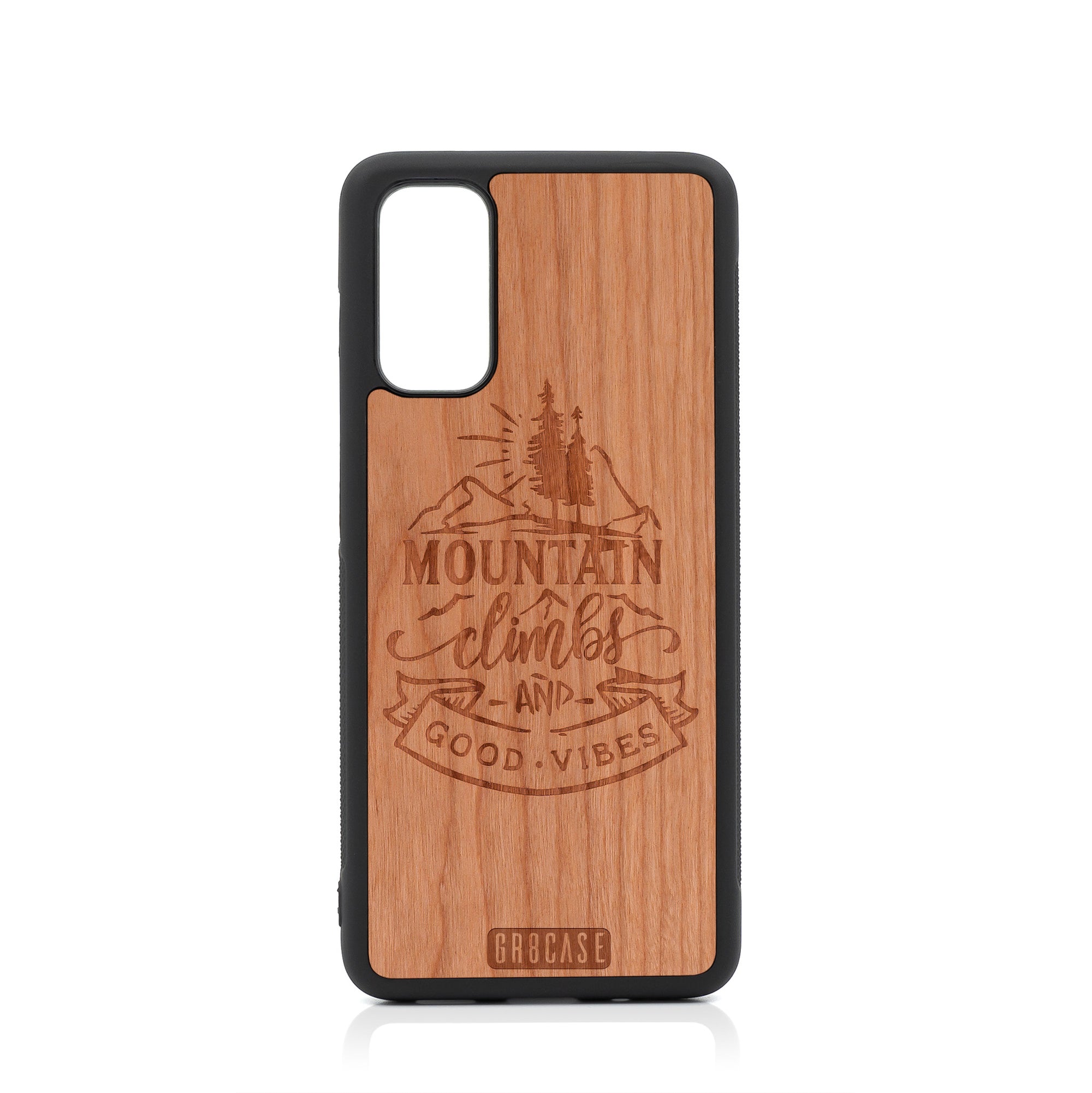 Mountain Climbs And Good Vibes Design Wood Case For Samsung Galaxy S20 by GR8CASE